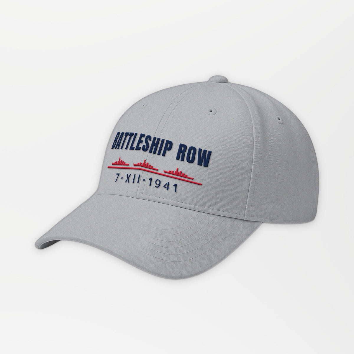 Battleship Row 1941 Embroidered Cap in Grey
