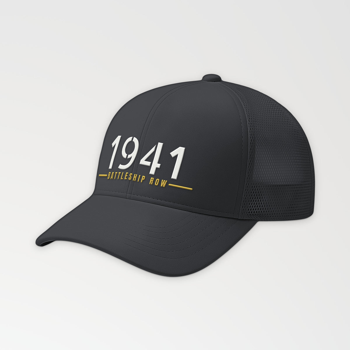 Battleship Row 1941 Trucker Cap in Dark Heather Gray