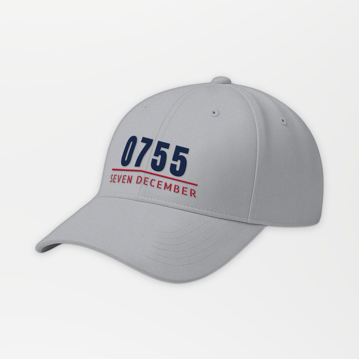 Seven December 0755 Embroidered Cap in Grey