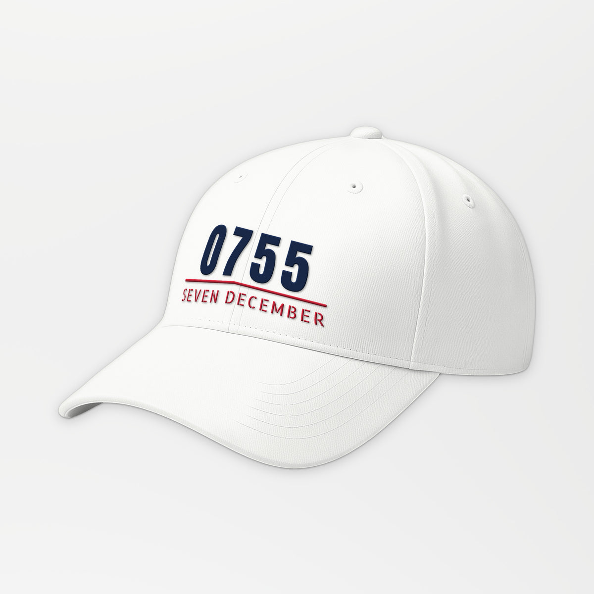 Seven December 0755 Embroidered Cap in White