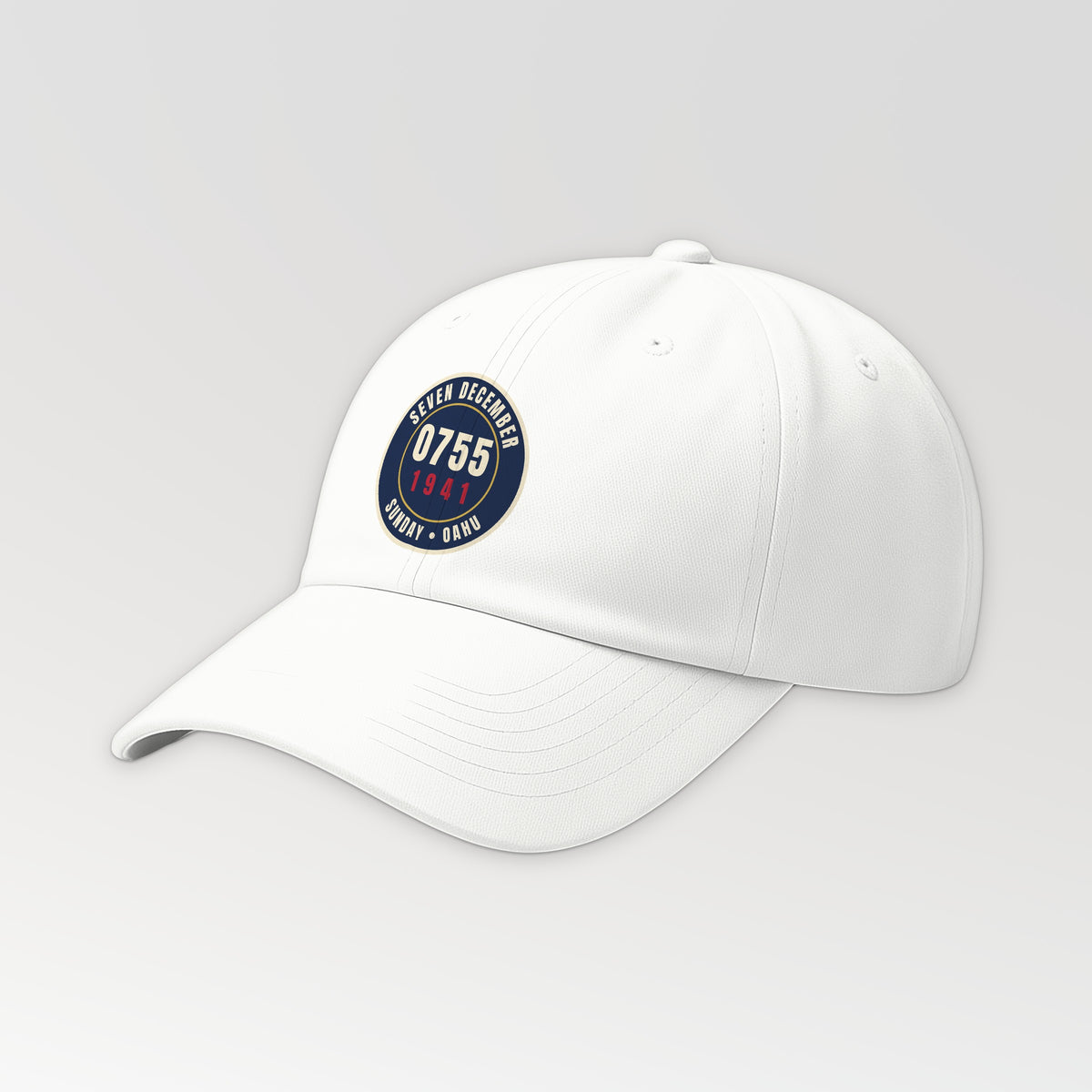 Seven December Roundel Dad Hat in White