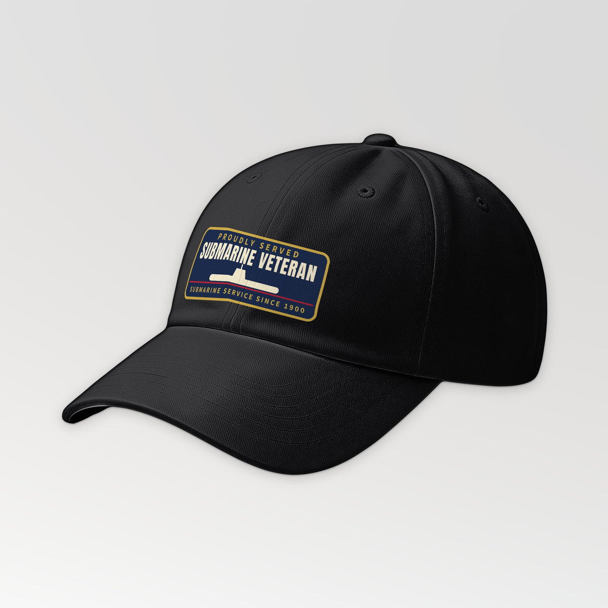 Proudly Served Submarine Veteran Patch Dad Hat in Black