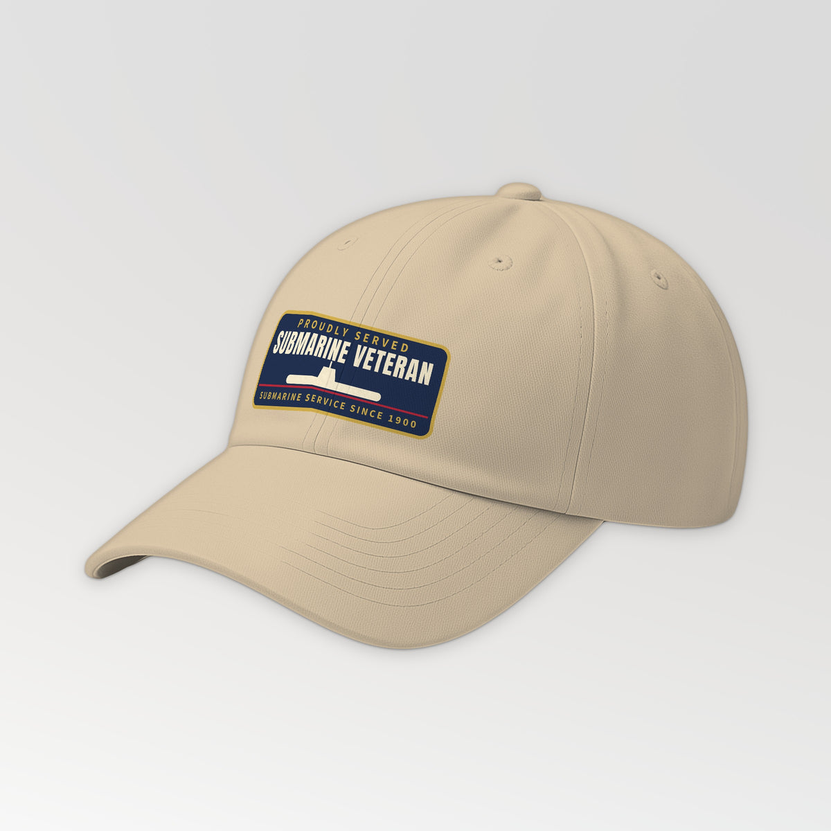 Proudly Served Submarine Veteran Patch Dad Hat in Khaki