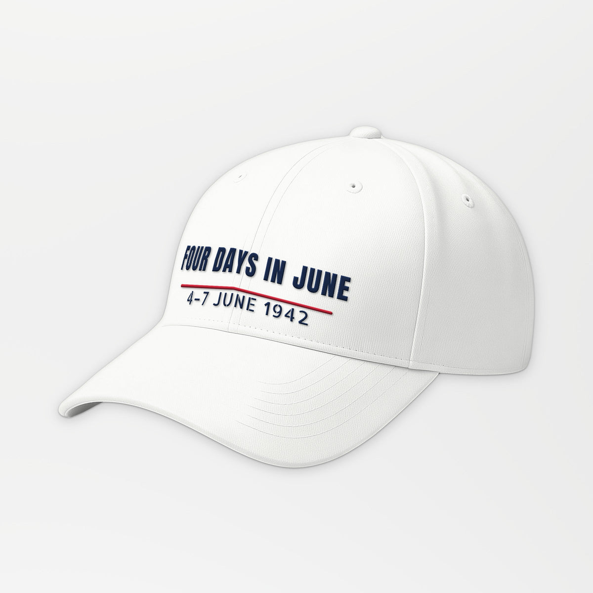 Four Days in June Embroidered Cap in White