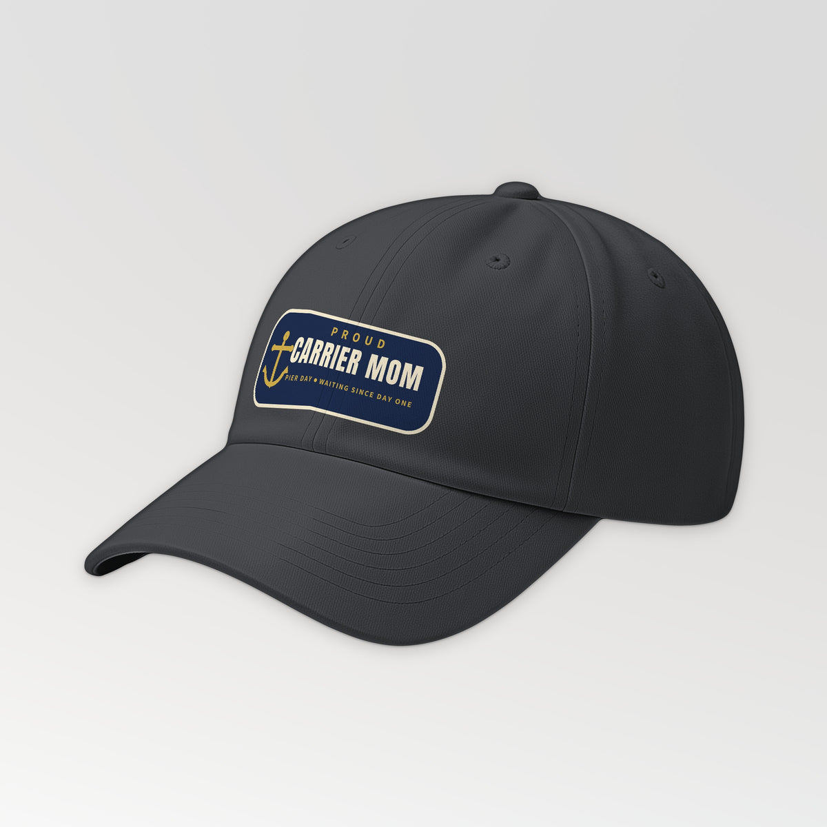 Pier Day Proud Carrier Mom Dad Hat in Dark Grey