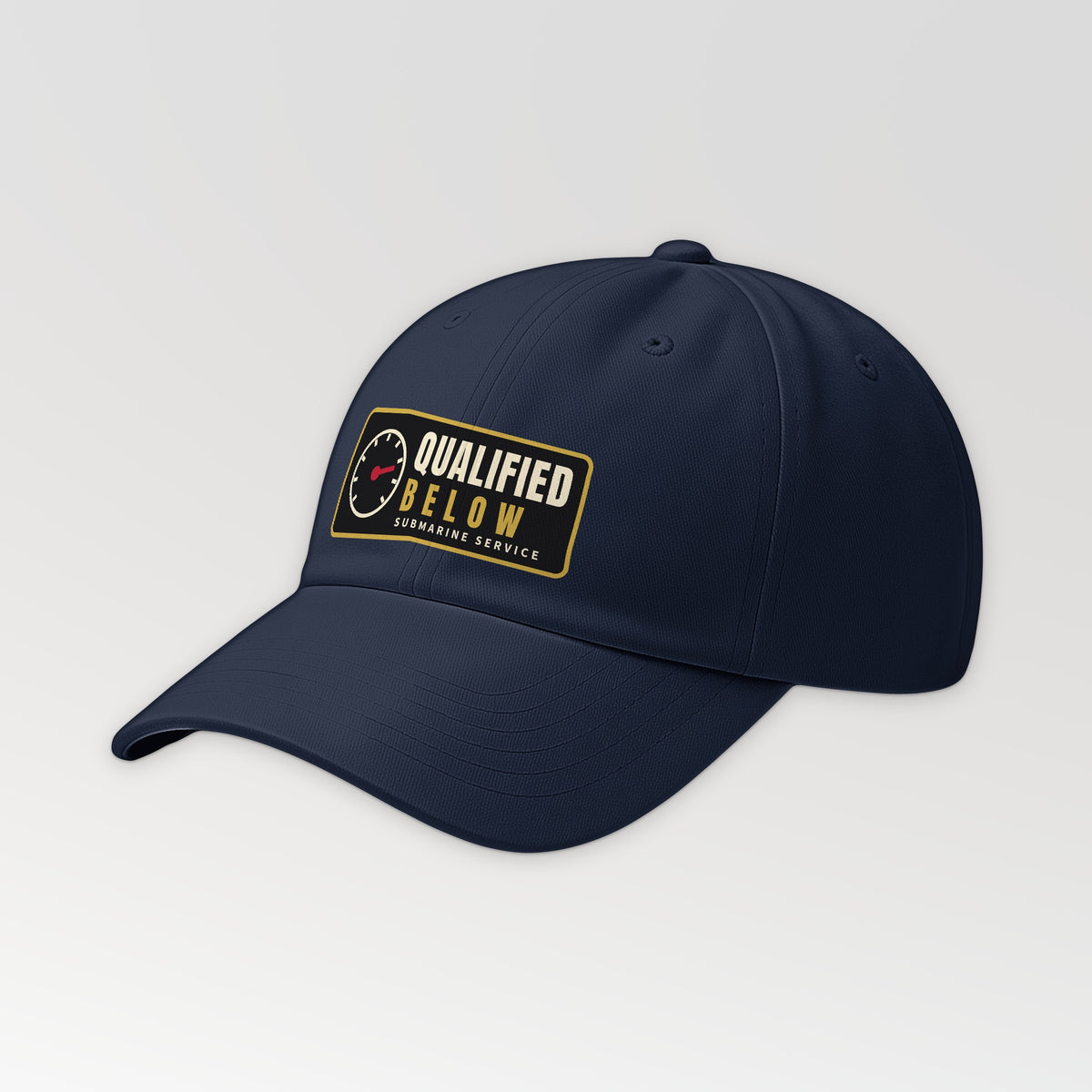 Qualified Below Patch Dad Hat in Navy