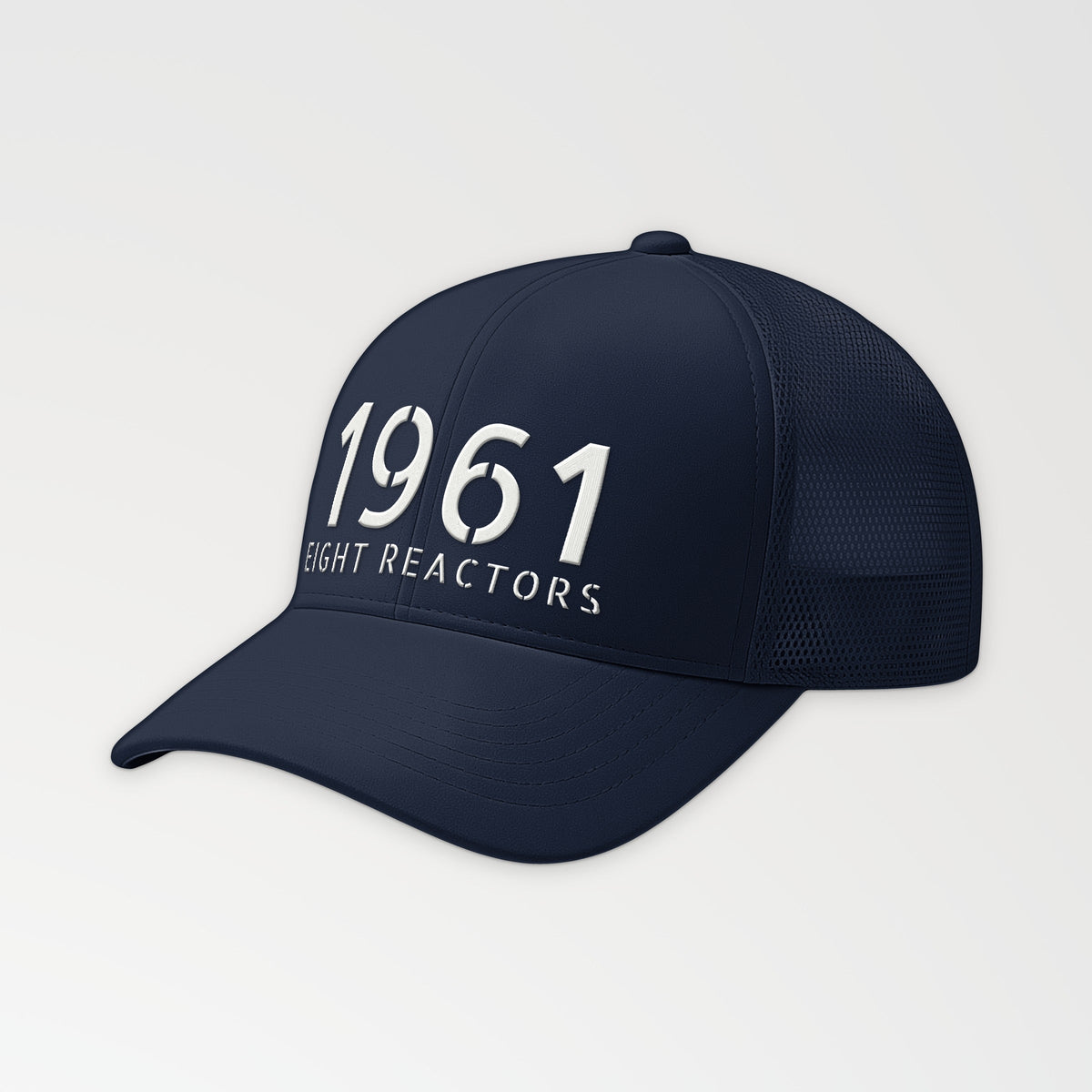 First Nuclear Flat-Top Trucker Cap in Navy