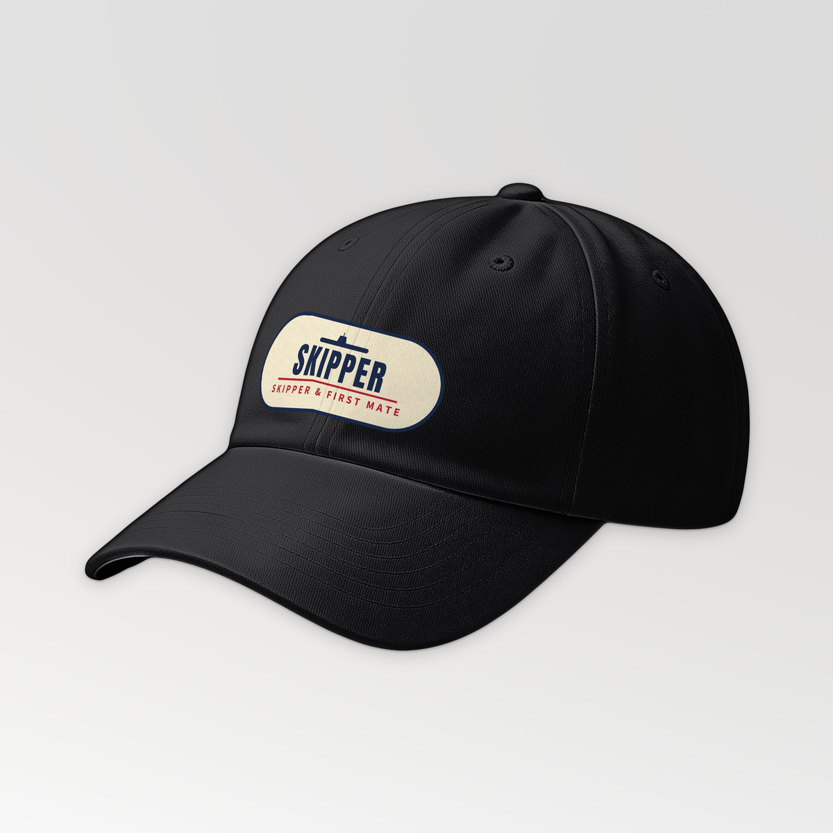 Skipper and First Mate Skipper Dad Hat in Black