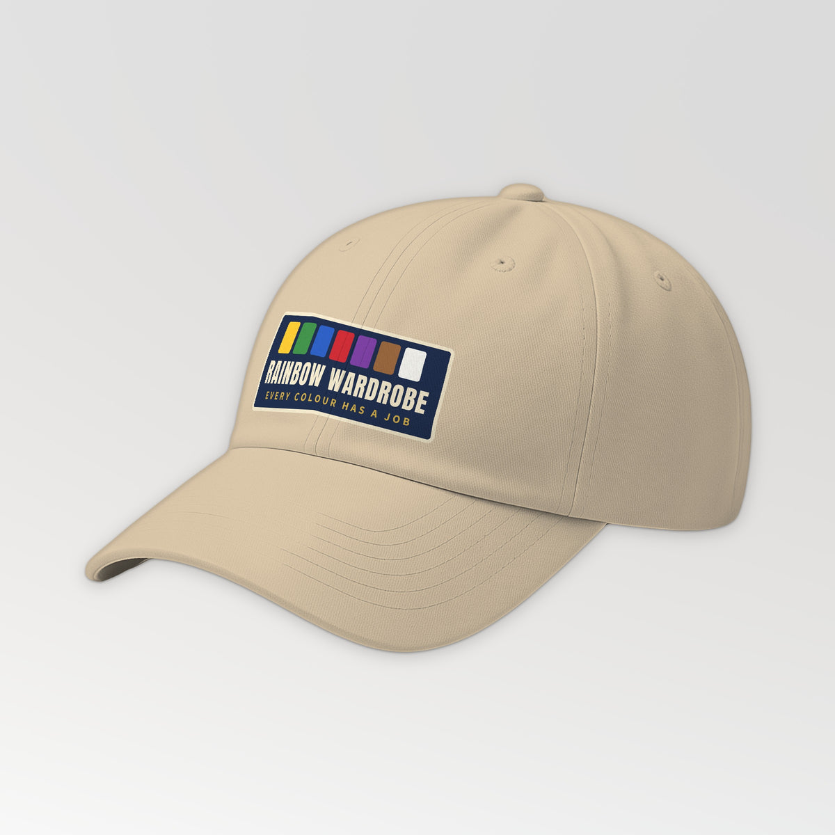 Rainbow Wardrobe Dad Hat in Khaki