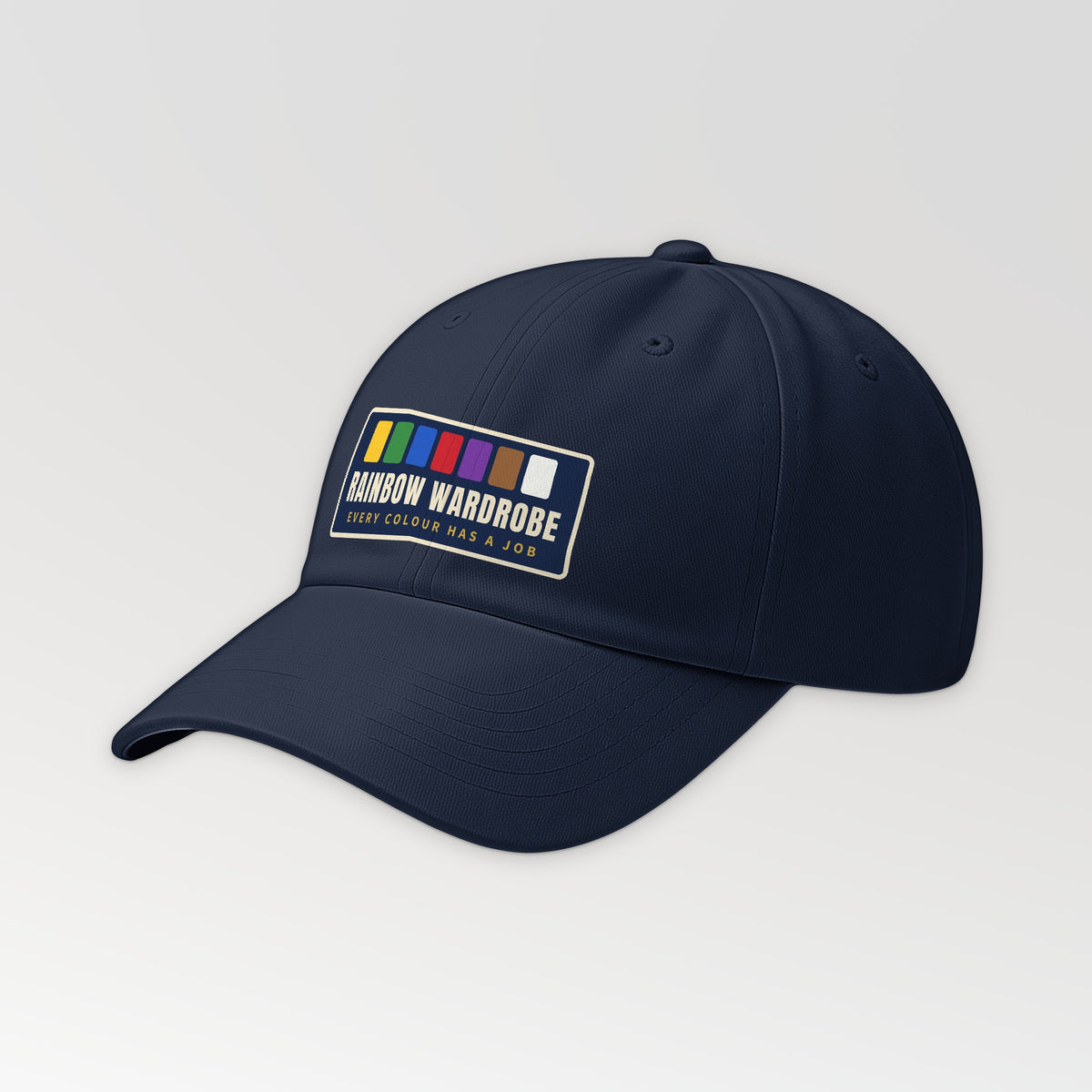 Rainbow Wardrobe Dad Hat in Navy