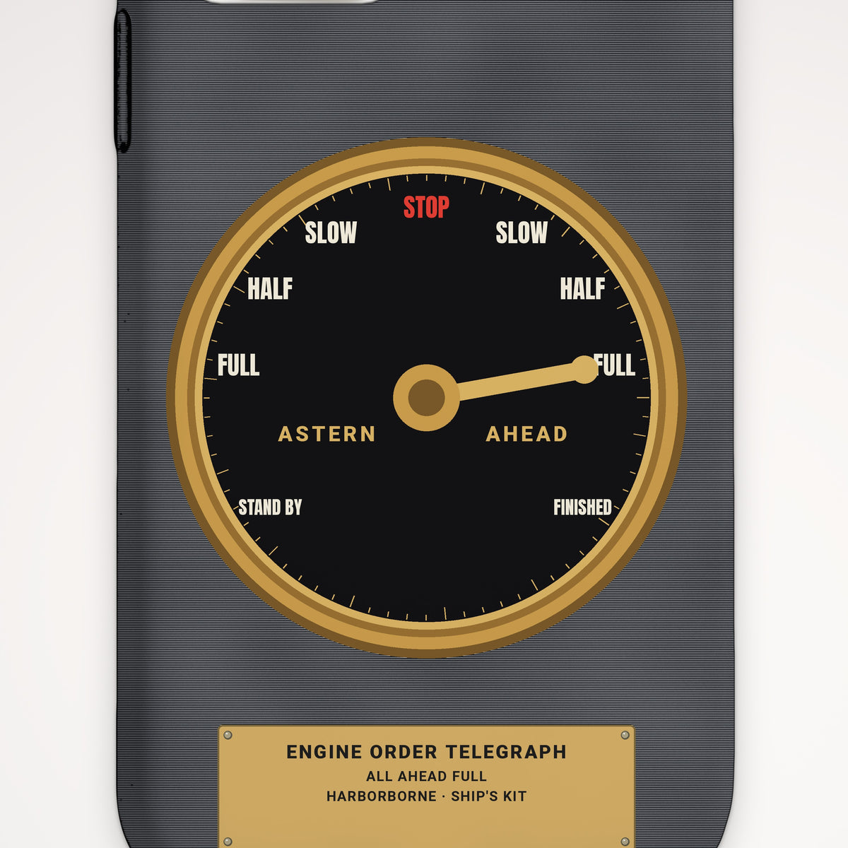 Engine Order Telegraph Tough Phone Case – iPhone, print detail
