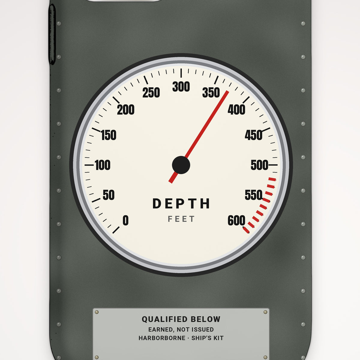 Depth Gauge Tough Phone Case – iPhone, print detail