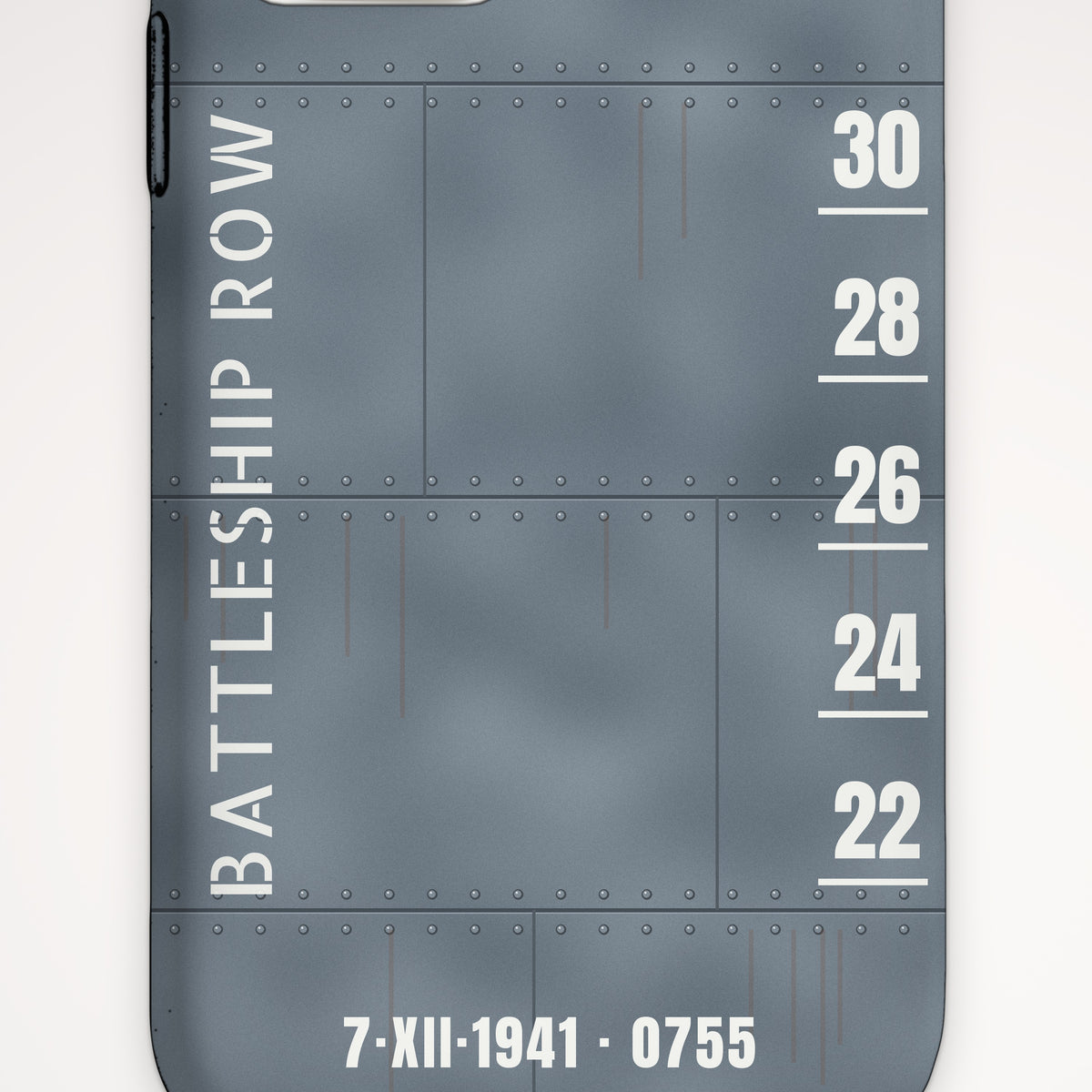 Battleship Row Hull Plate Tough Phone Case – iPhone, print detail