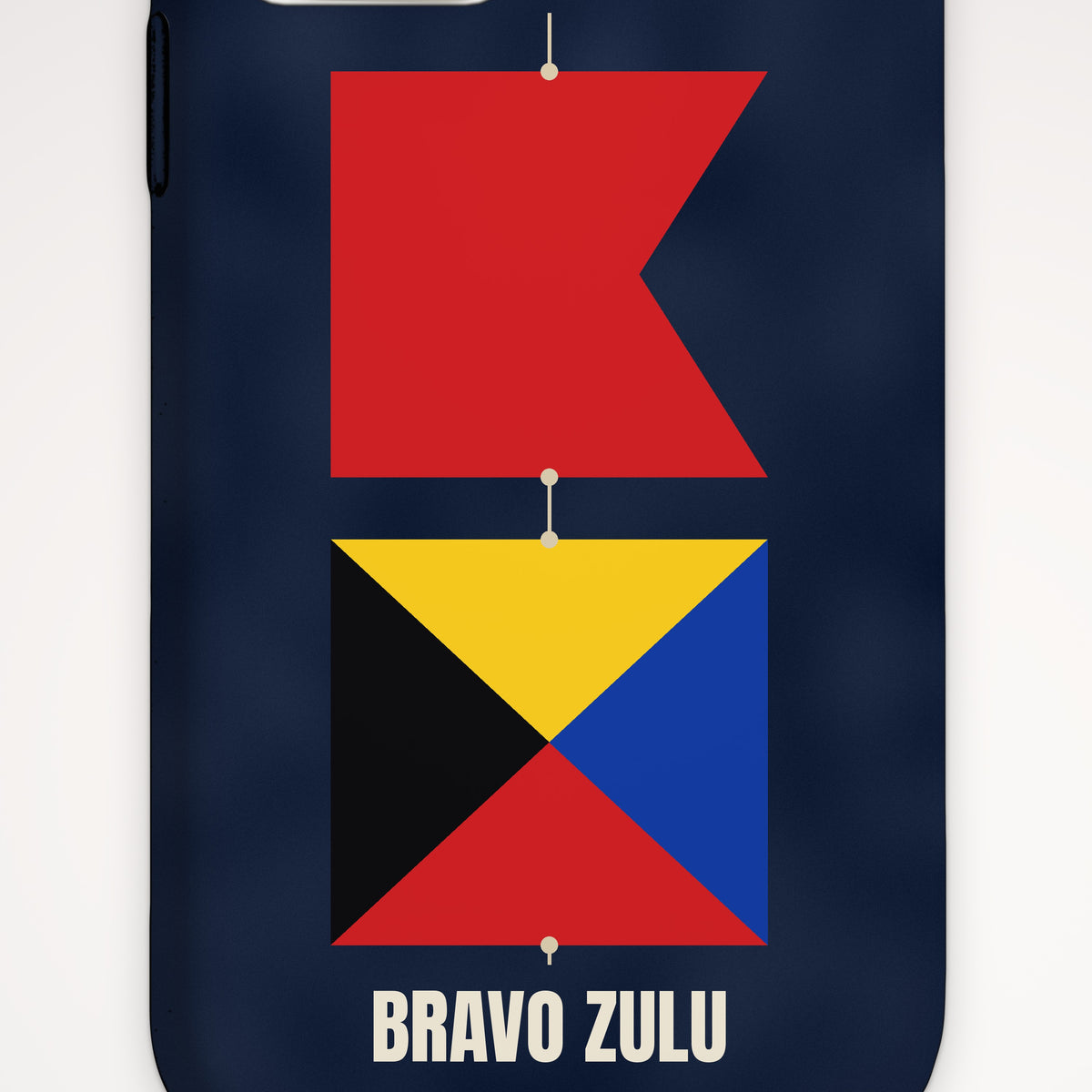 Bravo Zulu Signal Flags Tough Phone Case – iPhone, print detail