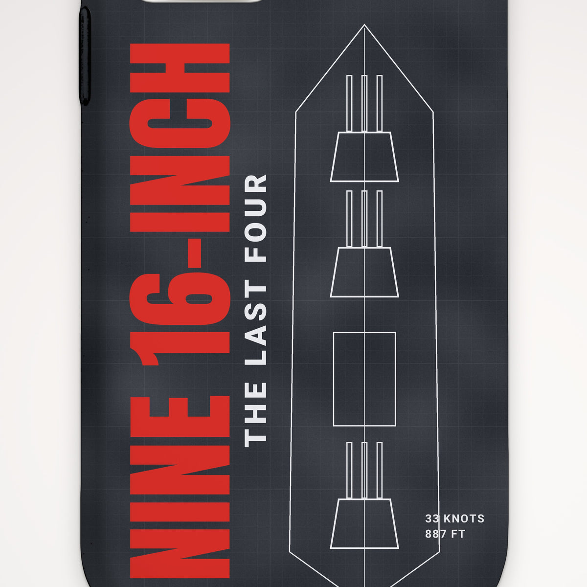 Nine Guns Turret Plan Tough Phone Case – iPhone, print detail