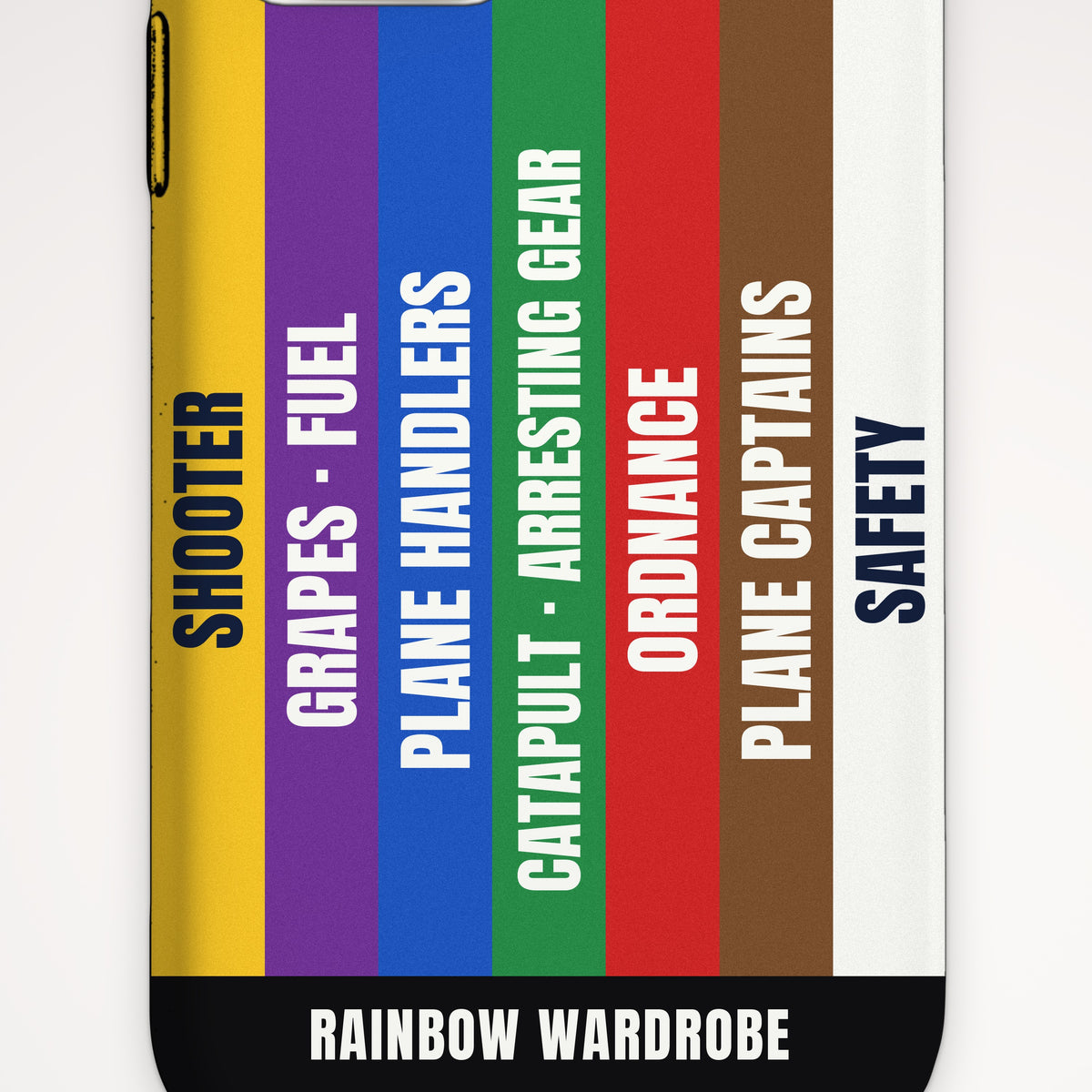 Rainbow Wardrobe Jersey Stripes Tough Phone Case – iPhone, print detail