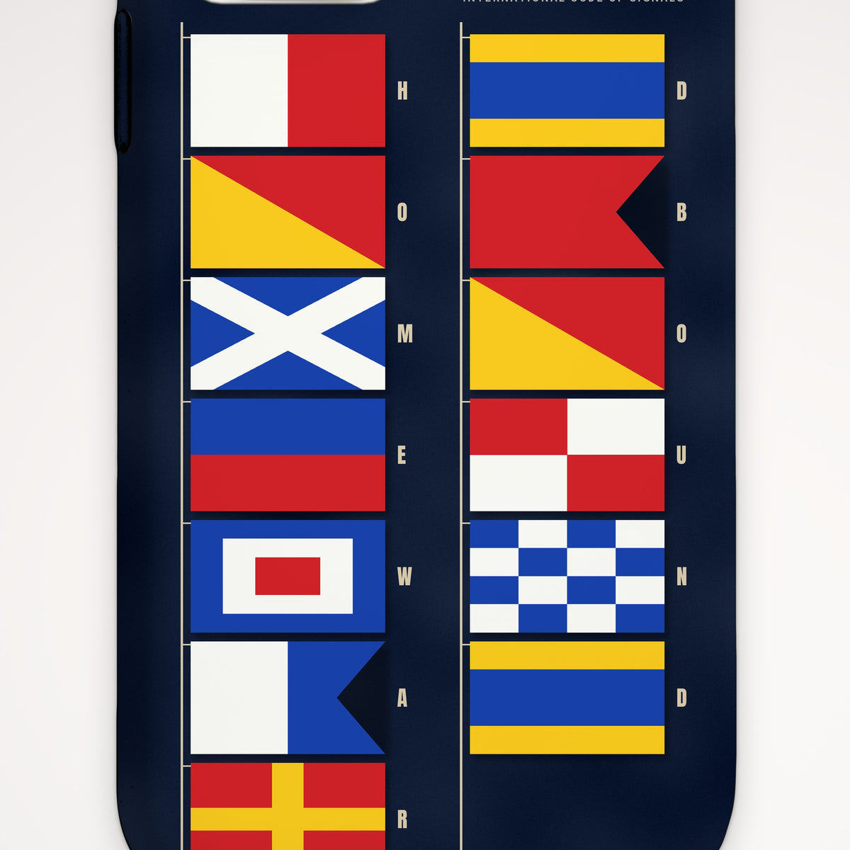 Homeward Bound Signal Flags Tough Phone Case – iPhone, print detail