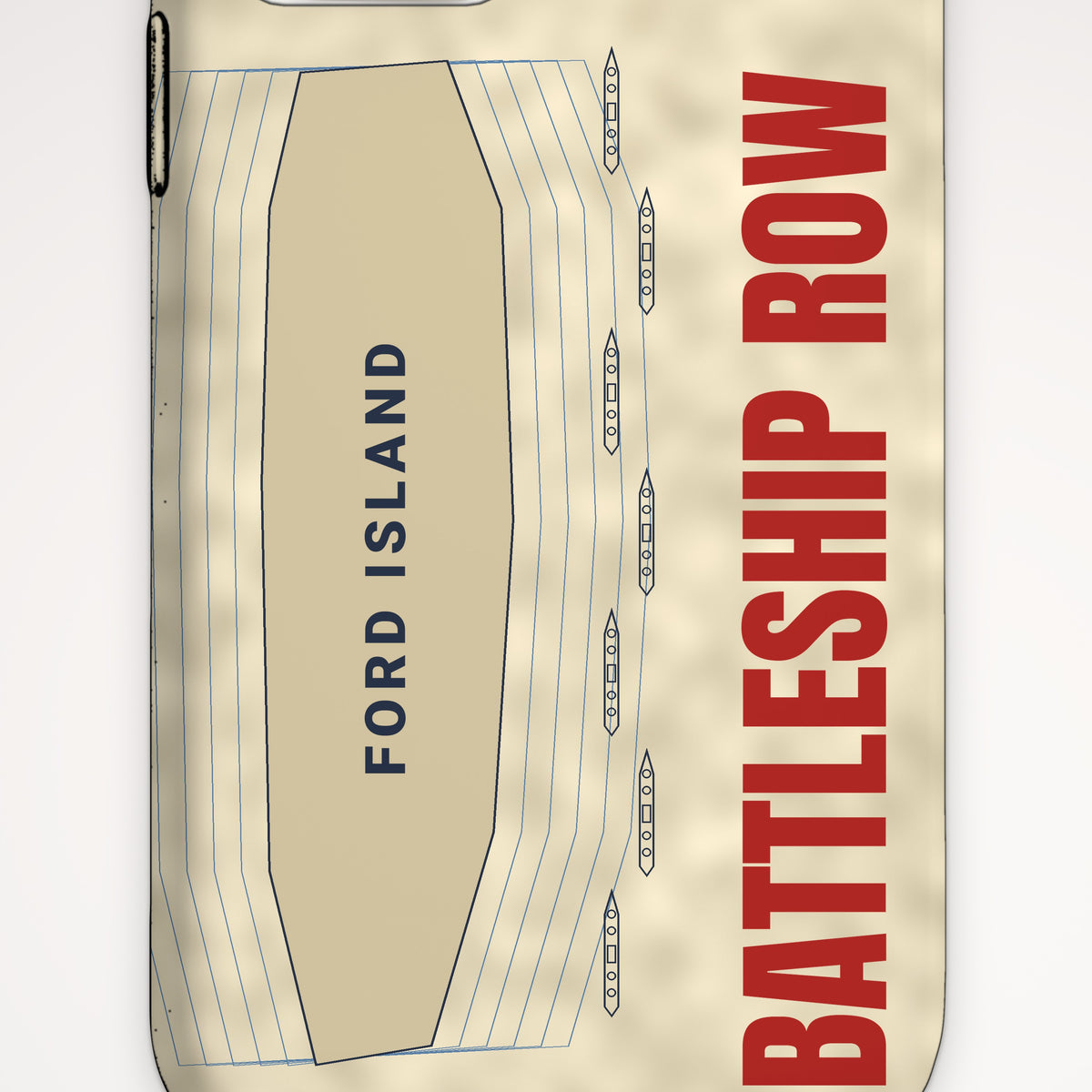 Battleship Row Moorings Tough Phone Case – iPhone, print detail