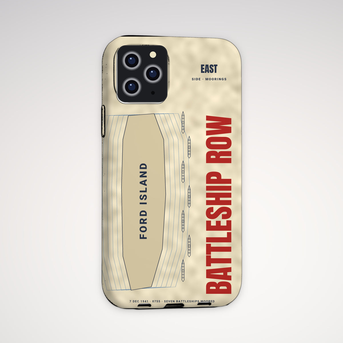 Battleship Row Moorings Tough Phone Case – iPhone, shown on a Pro model