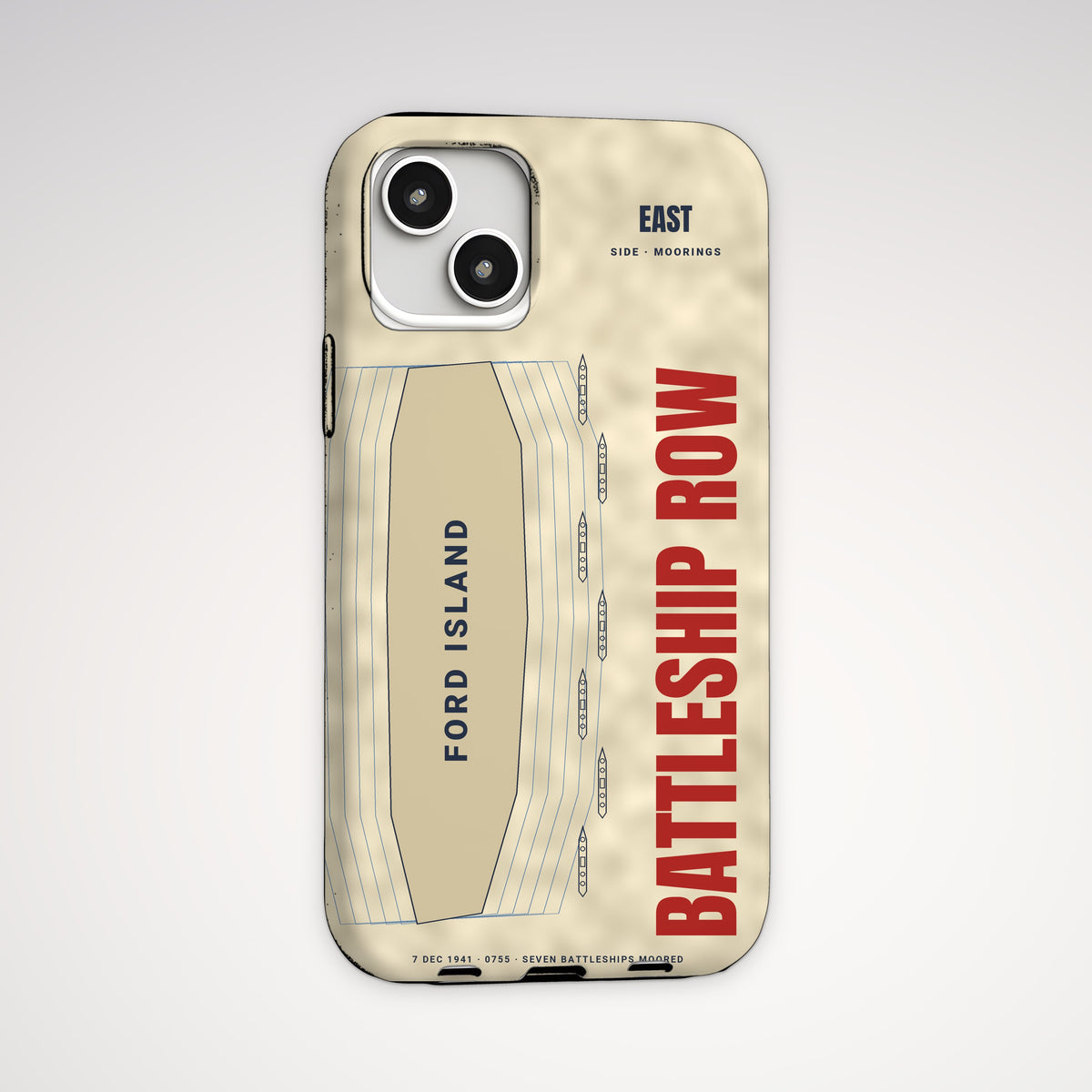 Battleship Row Moorings Tough Phone Case – iPhone, back view