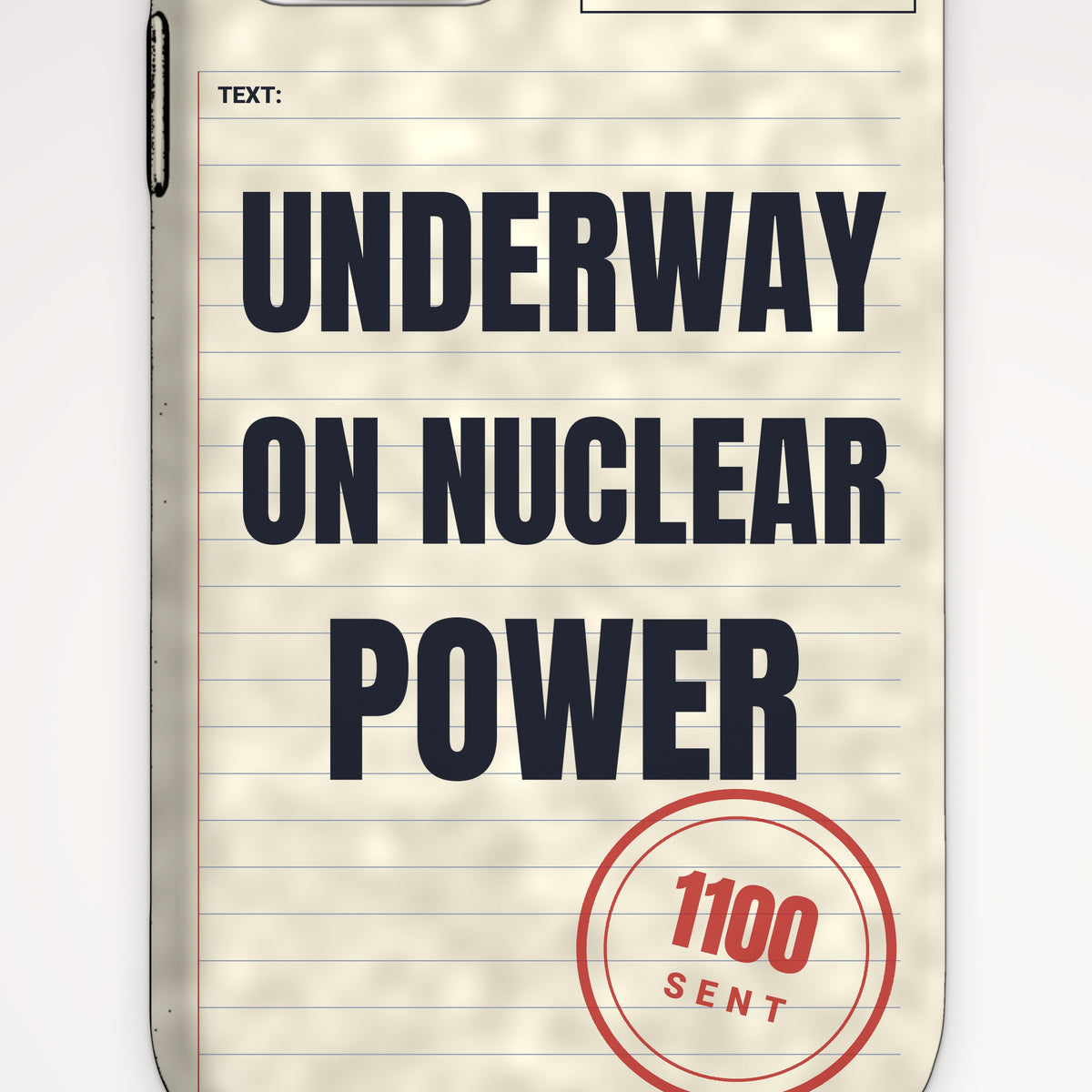 Underway Message Pad Tough Phone Case – iPhone, print detail