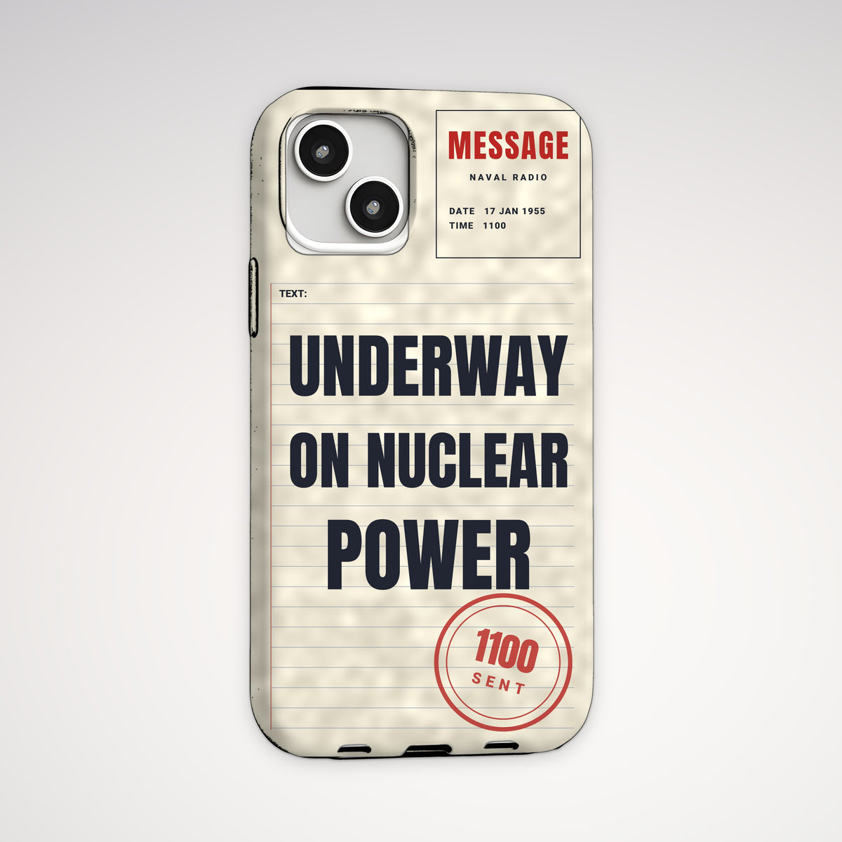 Underway Message Pad Tough Phone Case – iPhone, back view