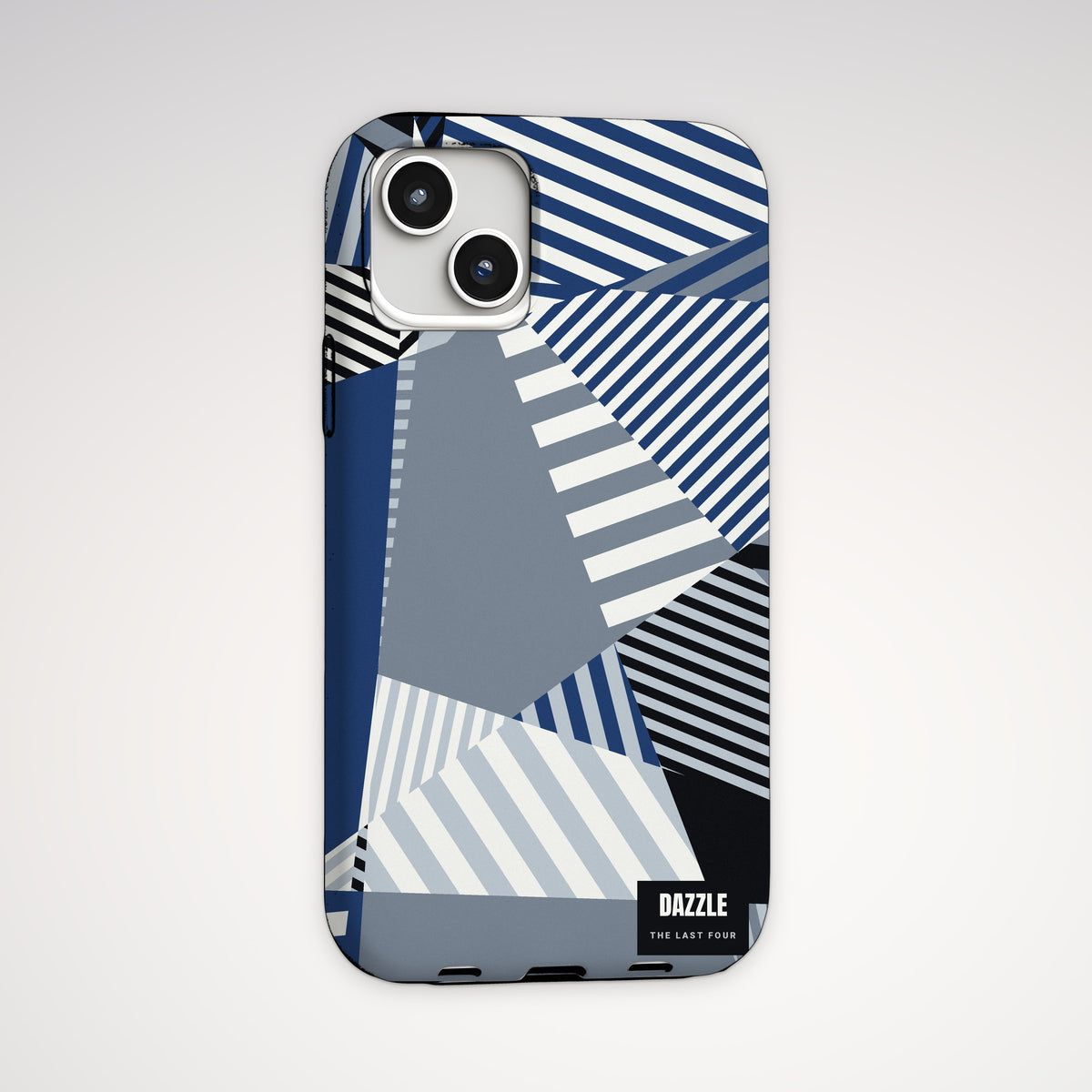 Dazzle Camo Tough Phone Case – iPhone, back view