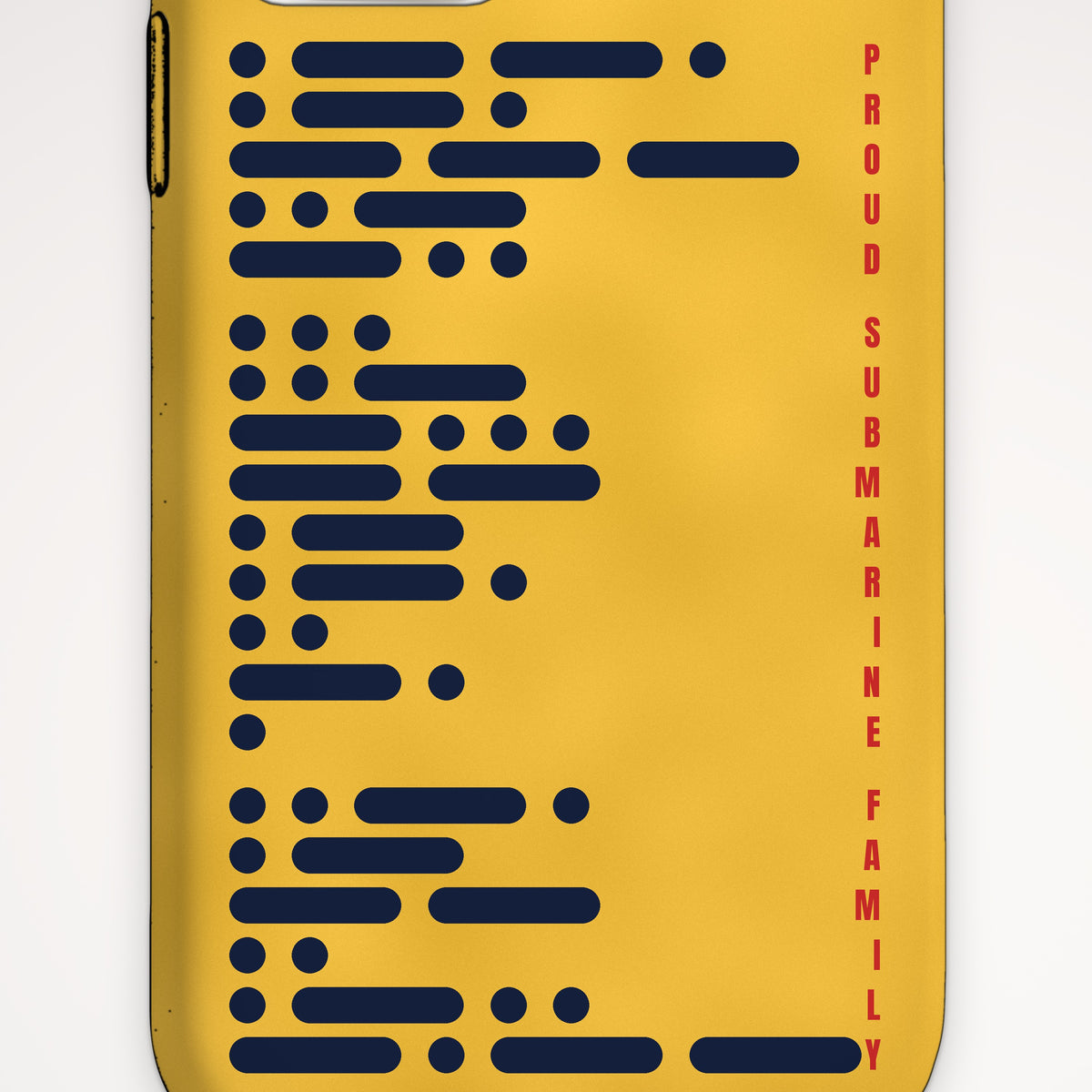Morse Code Submarine Family Tough Phone Case – iPhone, print detail