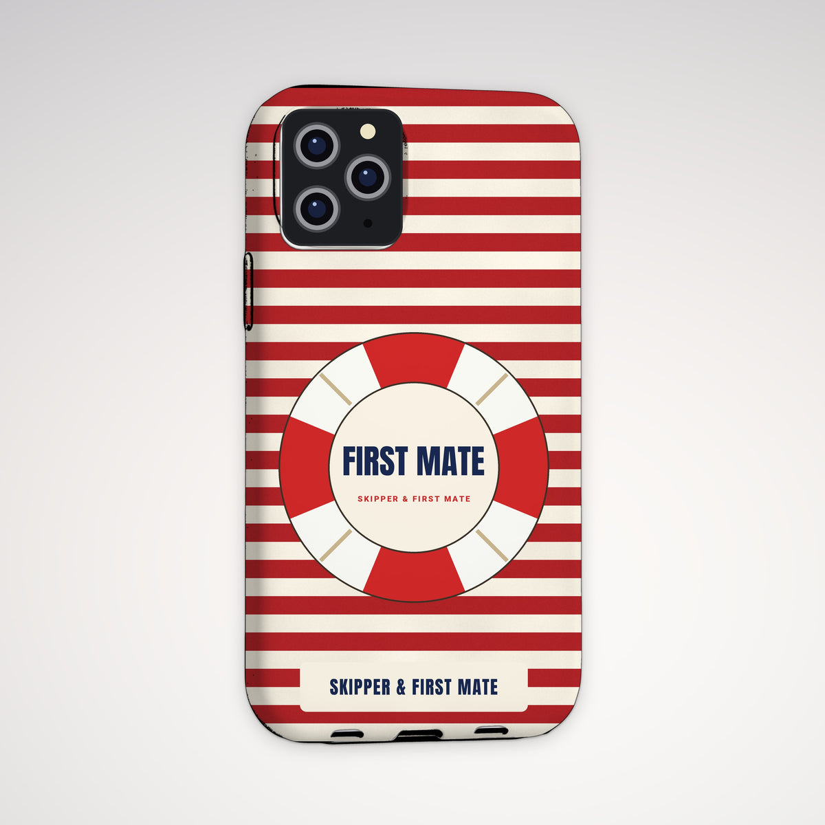 Skipper & First Mate First Mate Tough Phone Case – iPhone, shown on a Pro model