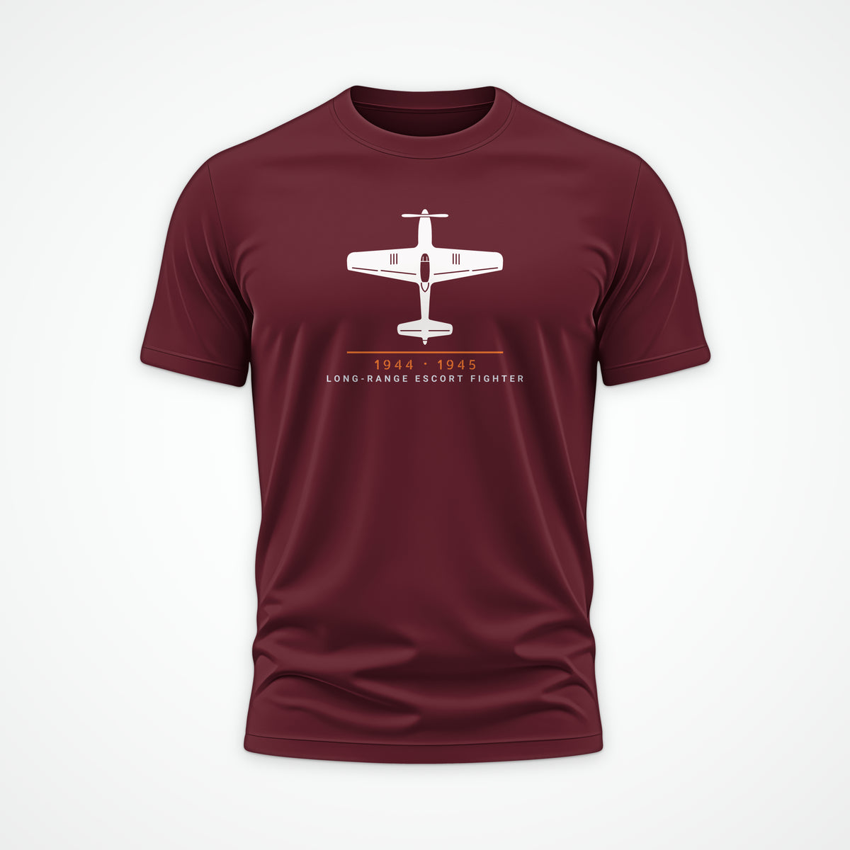 Long-Range Escort Fighter 1944–45 Tee in Maroon