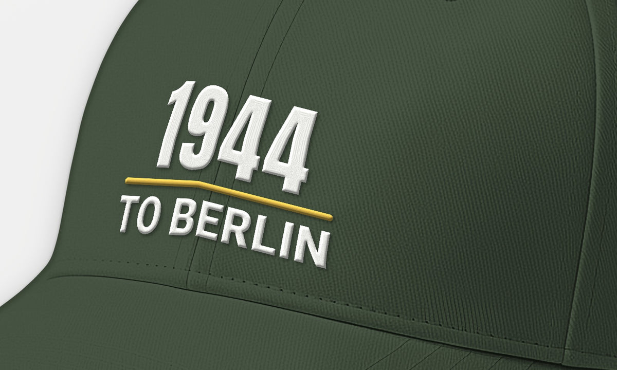 To Berlin 1944 Embroidered Cap, front detail