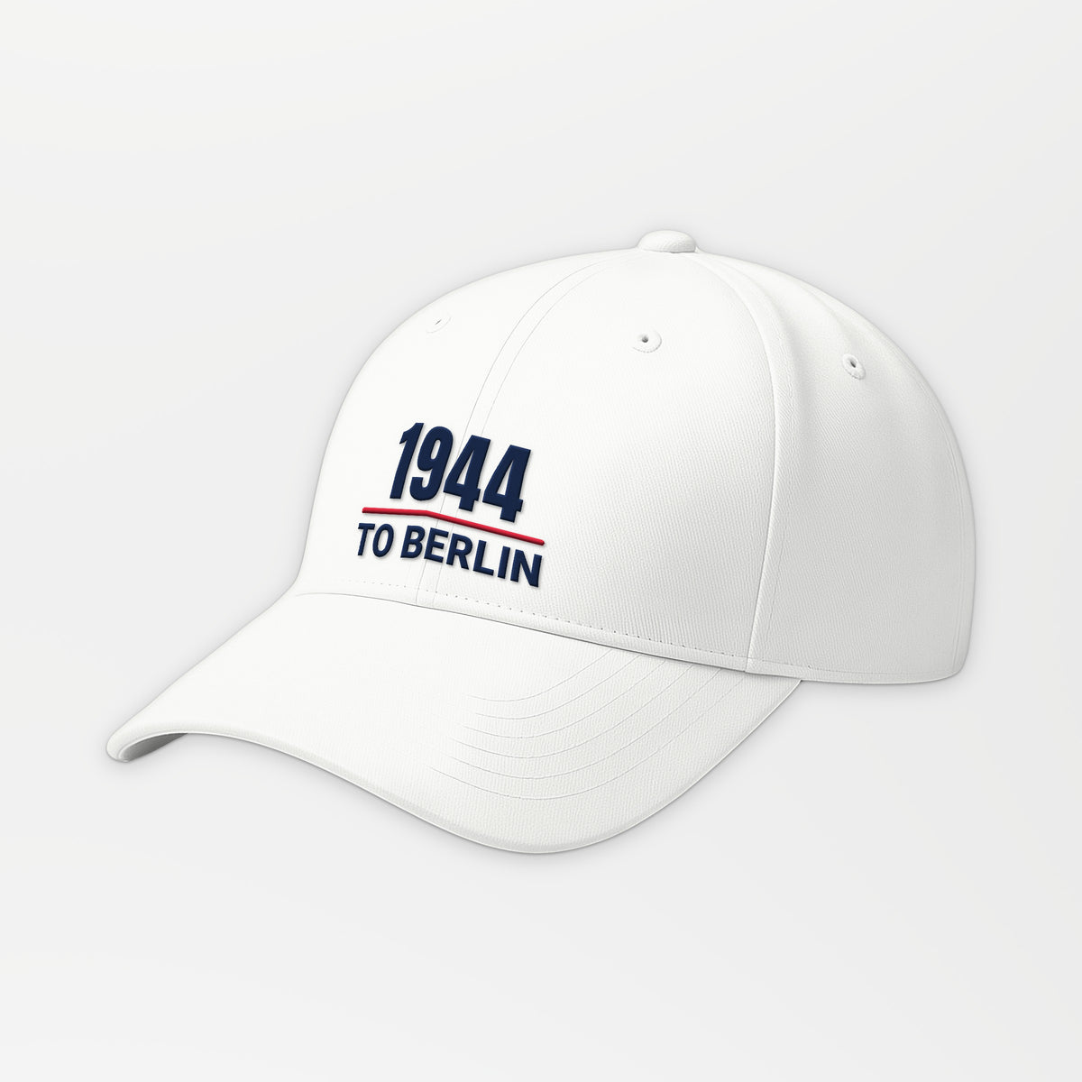 To Berlin 1944 Embroidered Cap in White