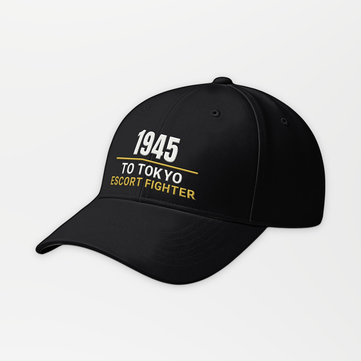To Tokyo 1945 Escort Fighter Embroidered Cap in Black