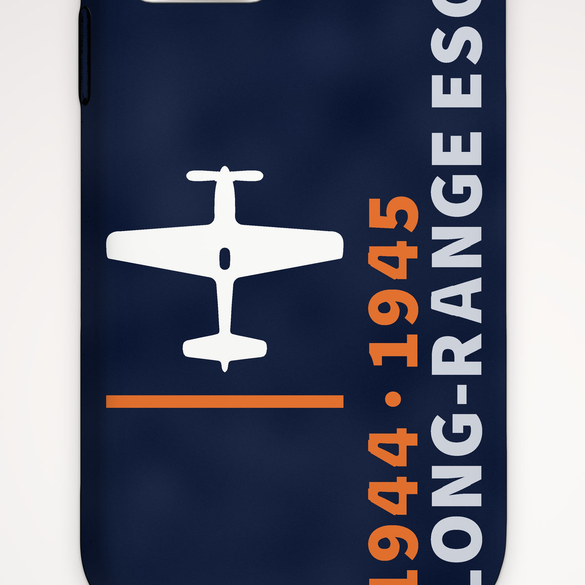 Long-Range Escort Fighter 1944–45 Tough Phone Case – iPhone, print detail: our top-view drawing of a P-51D, no markings