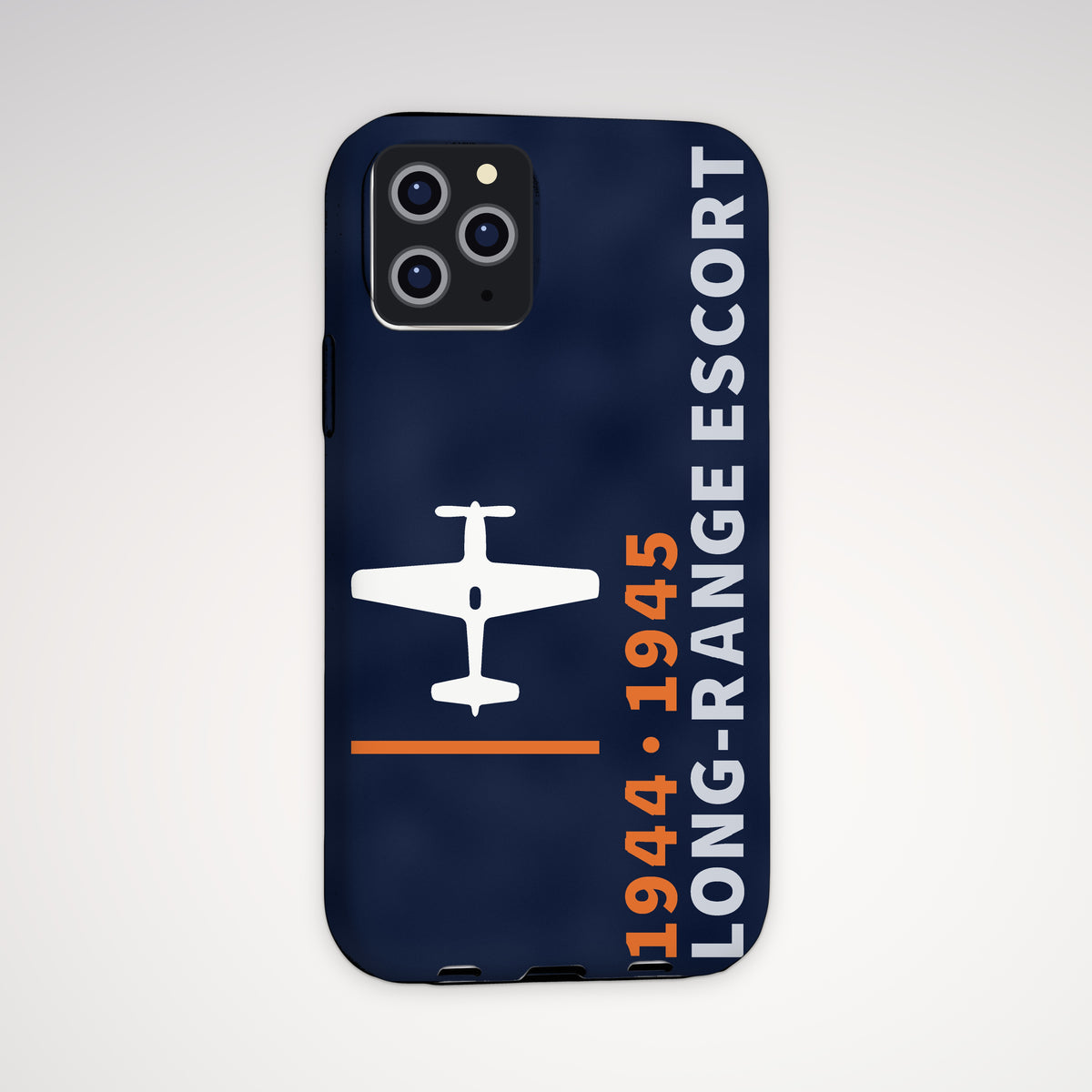 Long-Range Escort Fighter 1944–45 Tough Phone Case – iPhone, shown on a Pro model