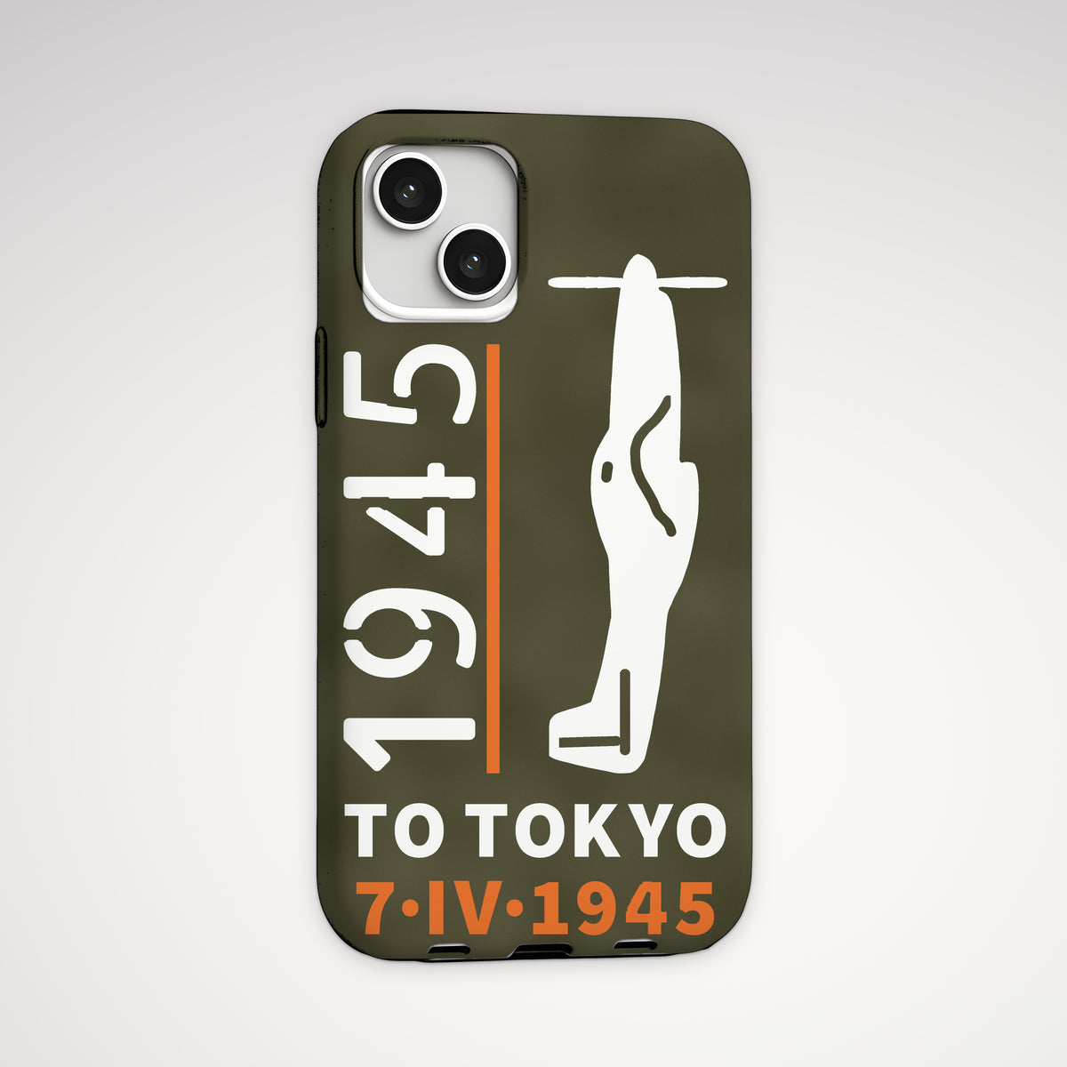 To Tokyo 1945 Escort Fighter Tough Phone Case – iPhone, back view