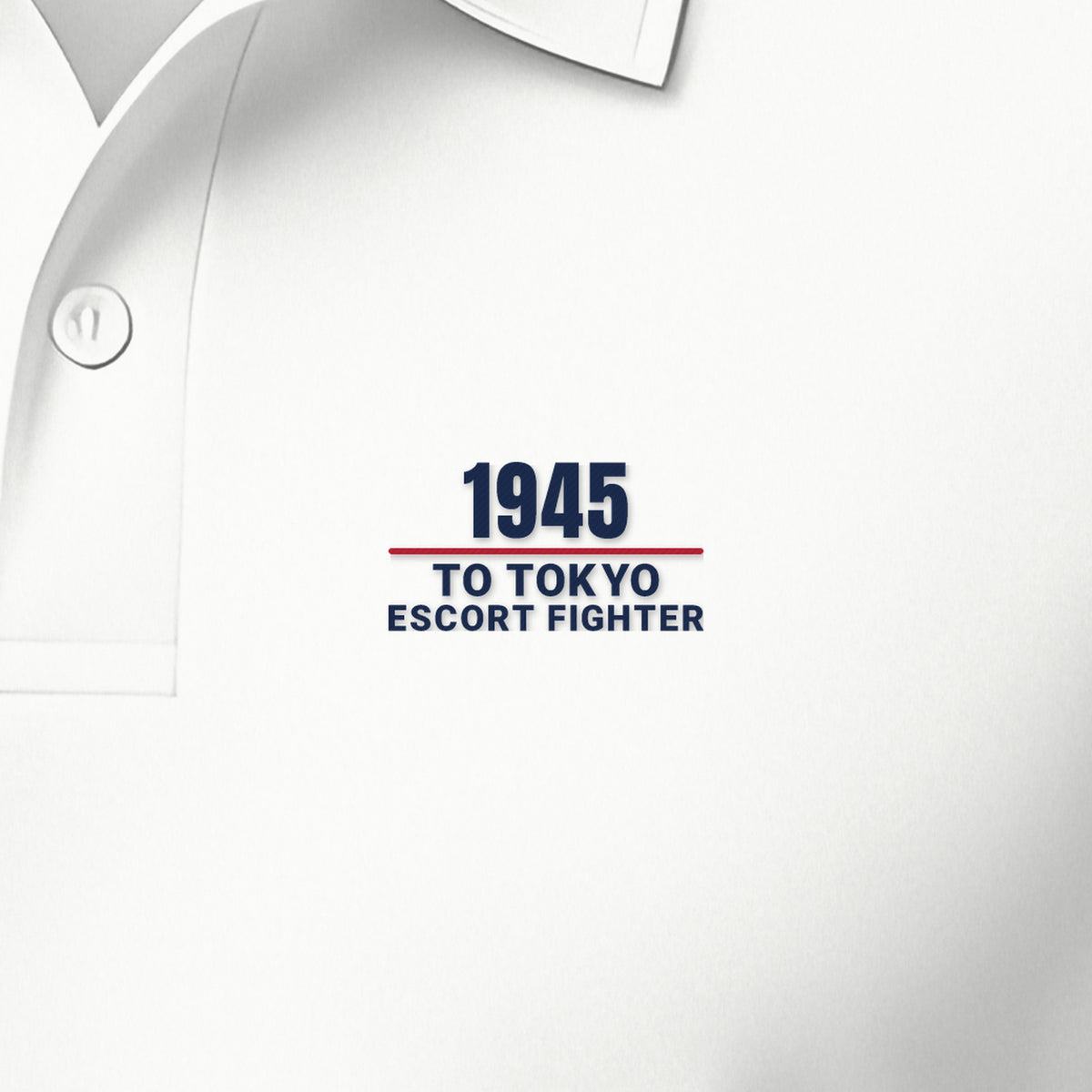 To Tokyo 1945 Escort Fighter Polo, left-chest detail