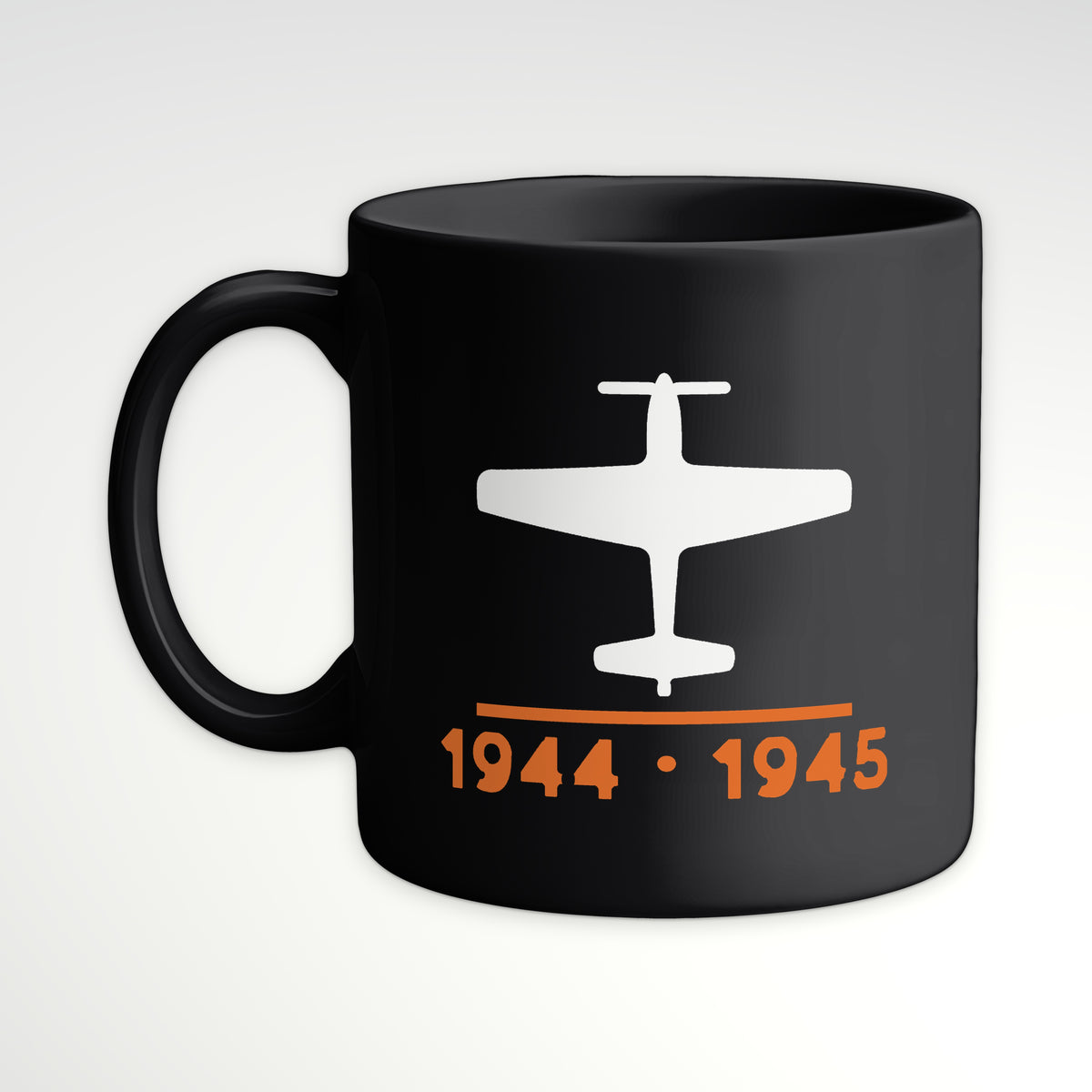 Long-Range Escort Fighter 1944–45 Mug, black mug, handle left