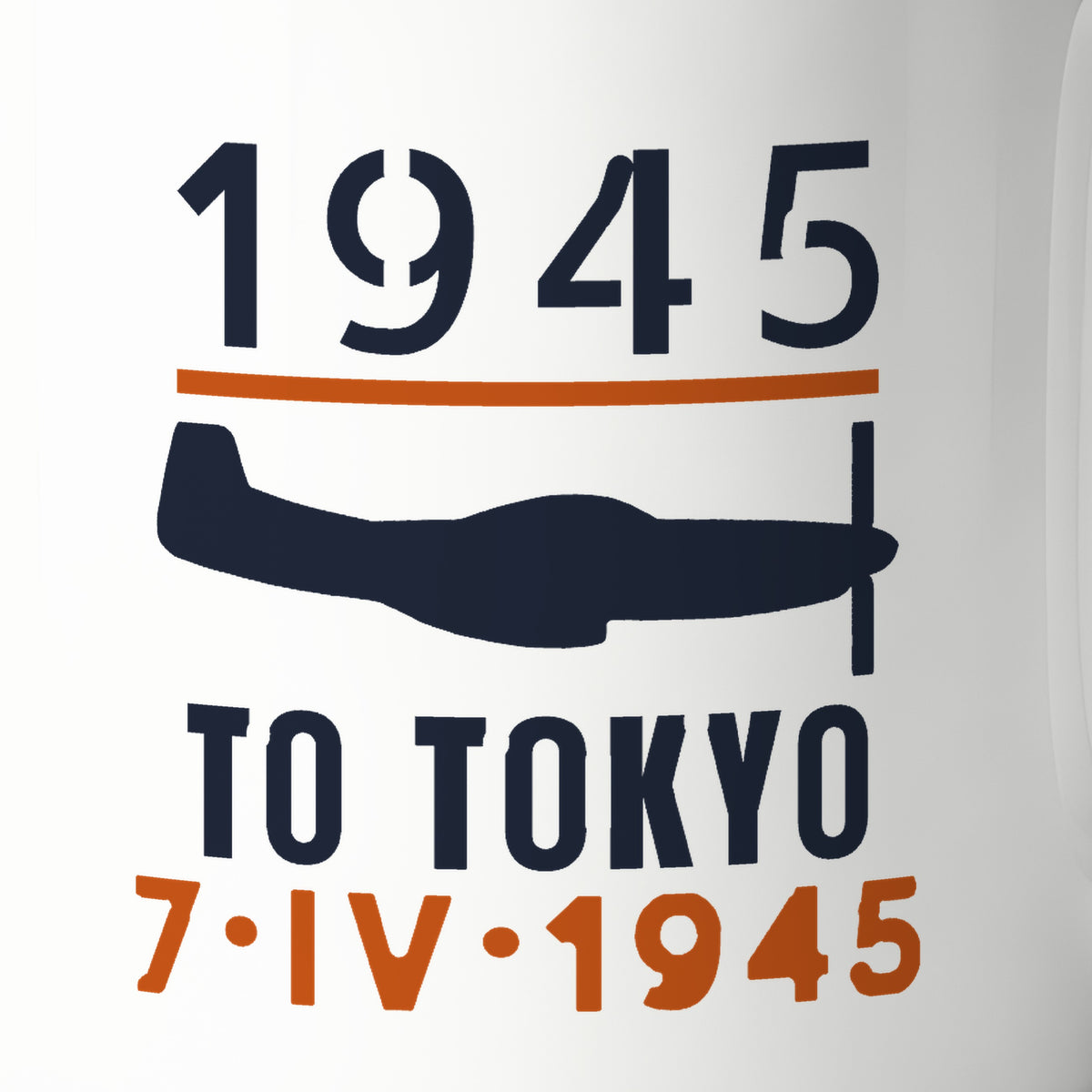 To Tokyo 1945 Escort Fighter Mug, print detail