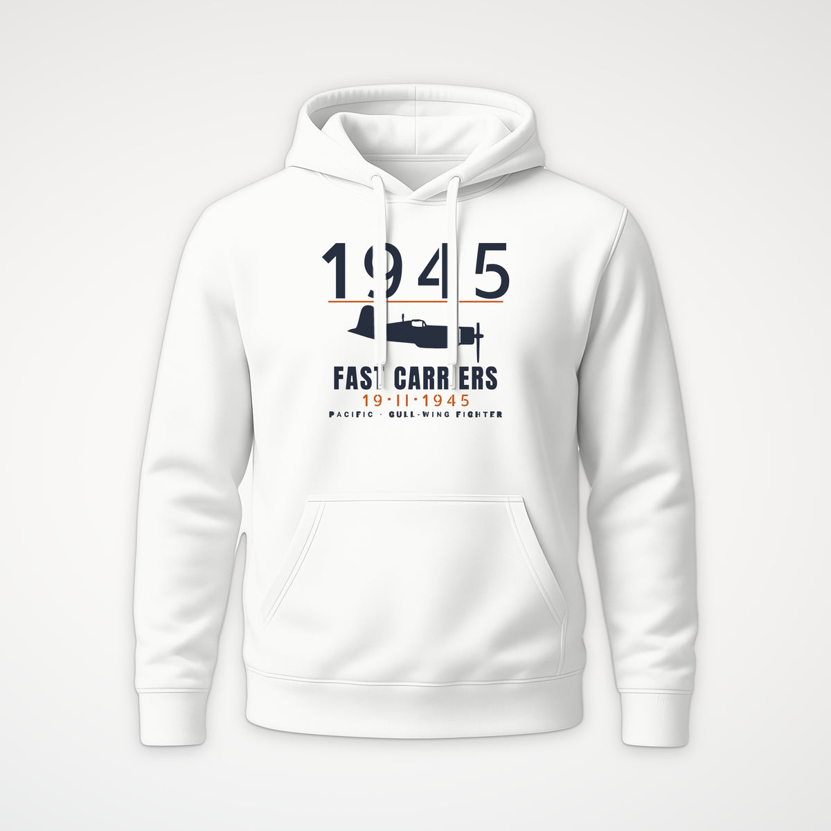 Fast Carriers 1945 Gull-Wing Fighter Hoodie in White