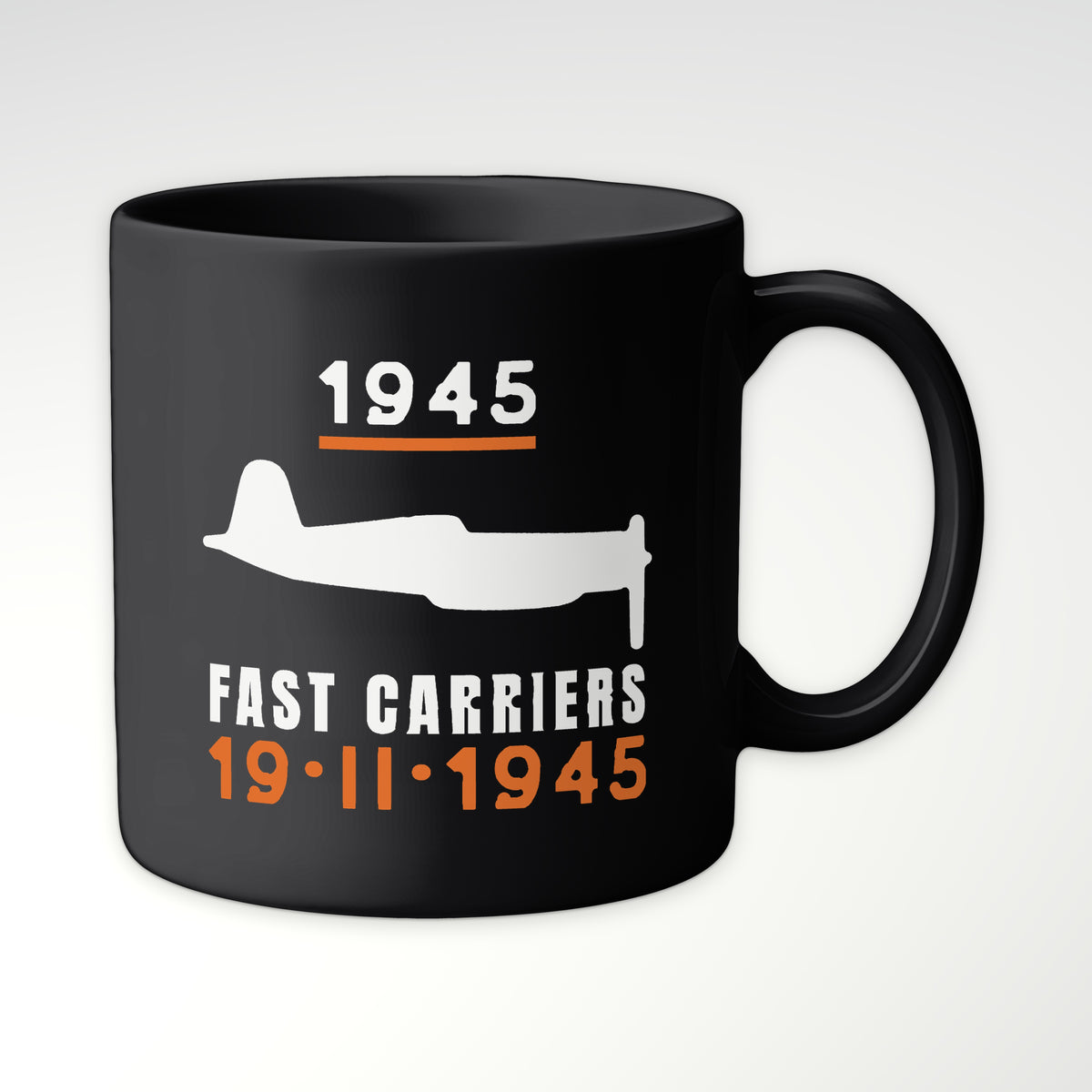 Fast Carriers 1945 Gull-Wing Fighter Mug in Black