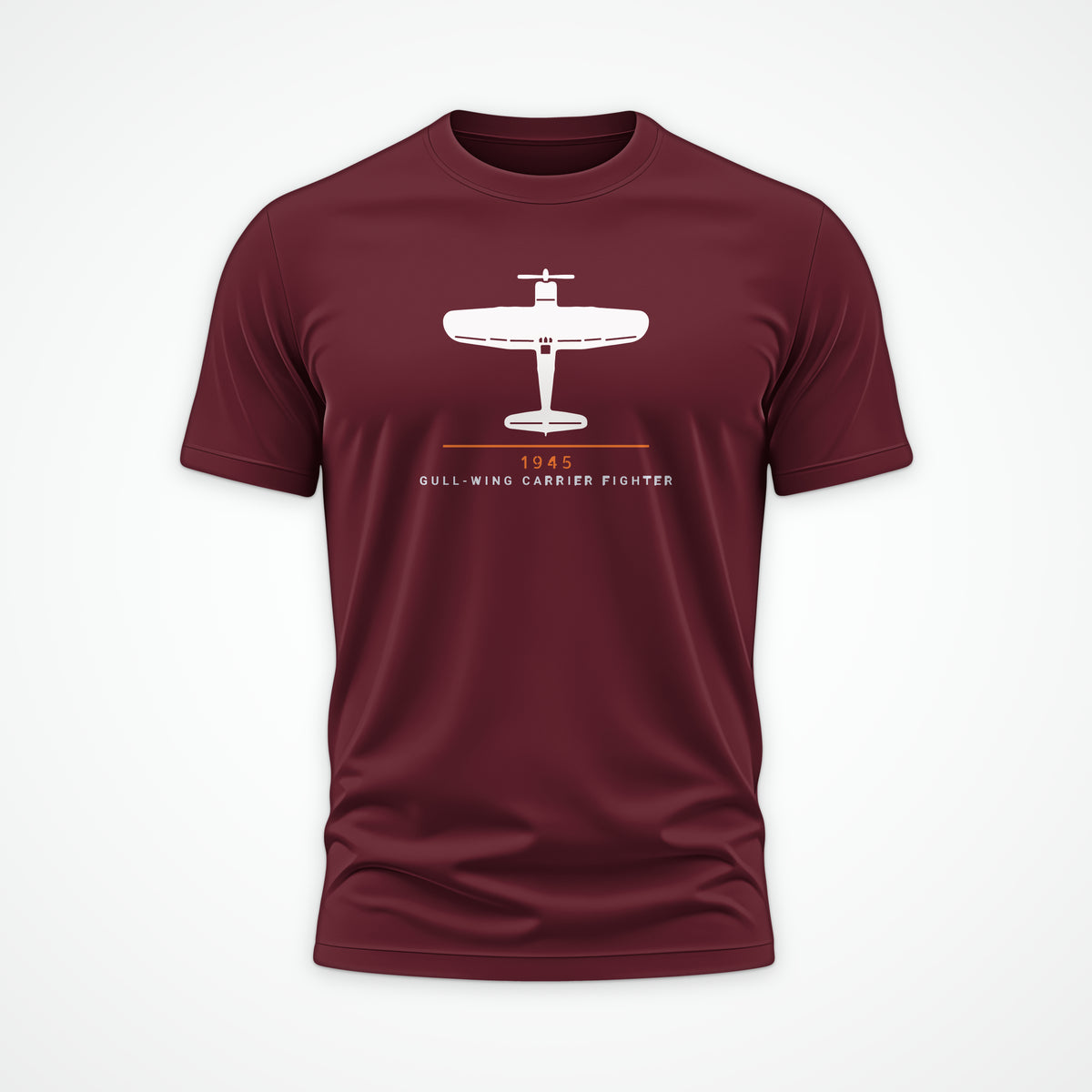 Gull-Wing Fighter 1945 Tee in Maroon
