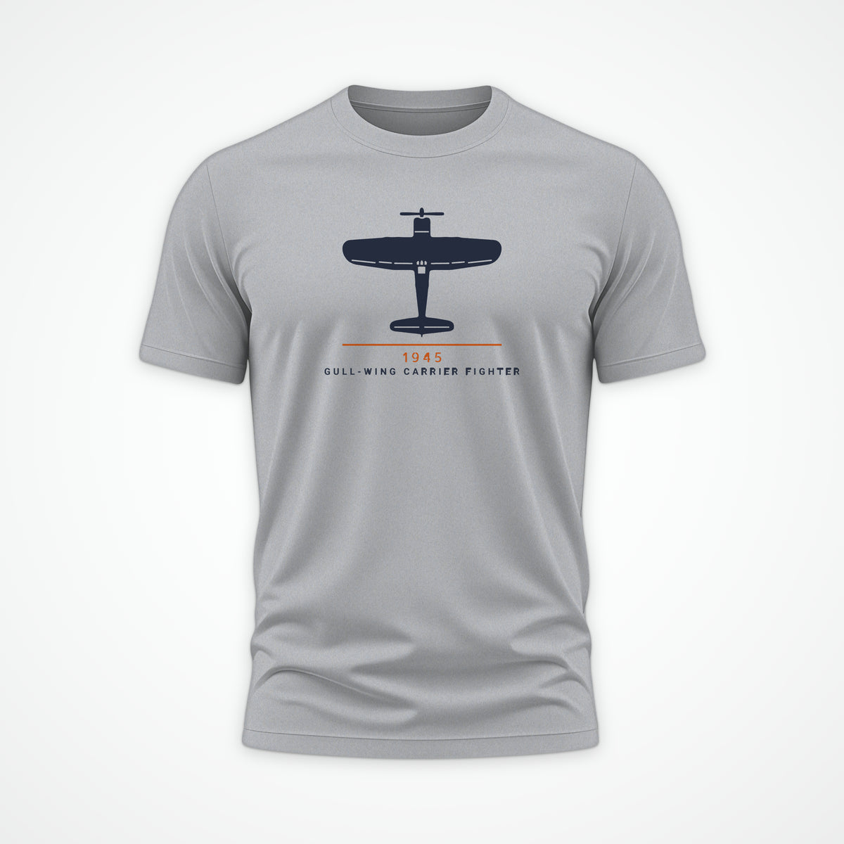 Gull-Wing Fighter 1945 Tee in Sport Grey