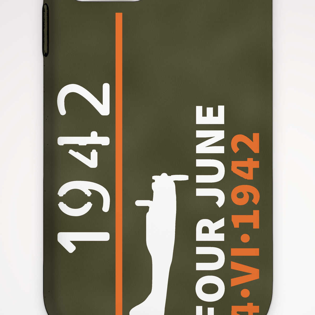 Carrier Scout Bomber June 1942 Tough Phone Case – iPhone, print detail: our side-view drawing of an SBD-3, no markings