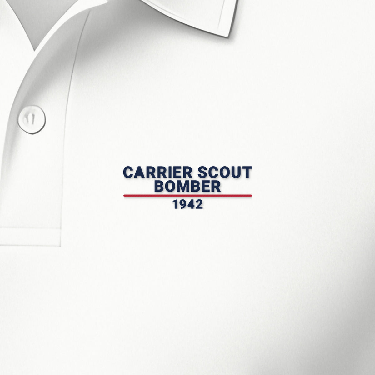 Carrier Scout Bomber 1942 Polo, left-chest detail
