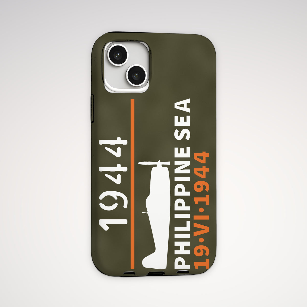 Philippine Sea 1944 Carrier Fighter Tough Phone Case – iPhone, back view