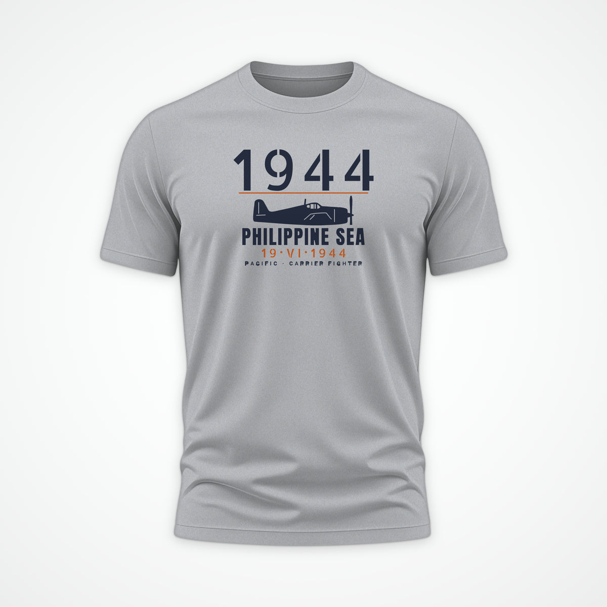 Philippine Sea 1944 Carrier Fighter Tee in Sport Grey