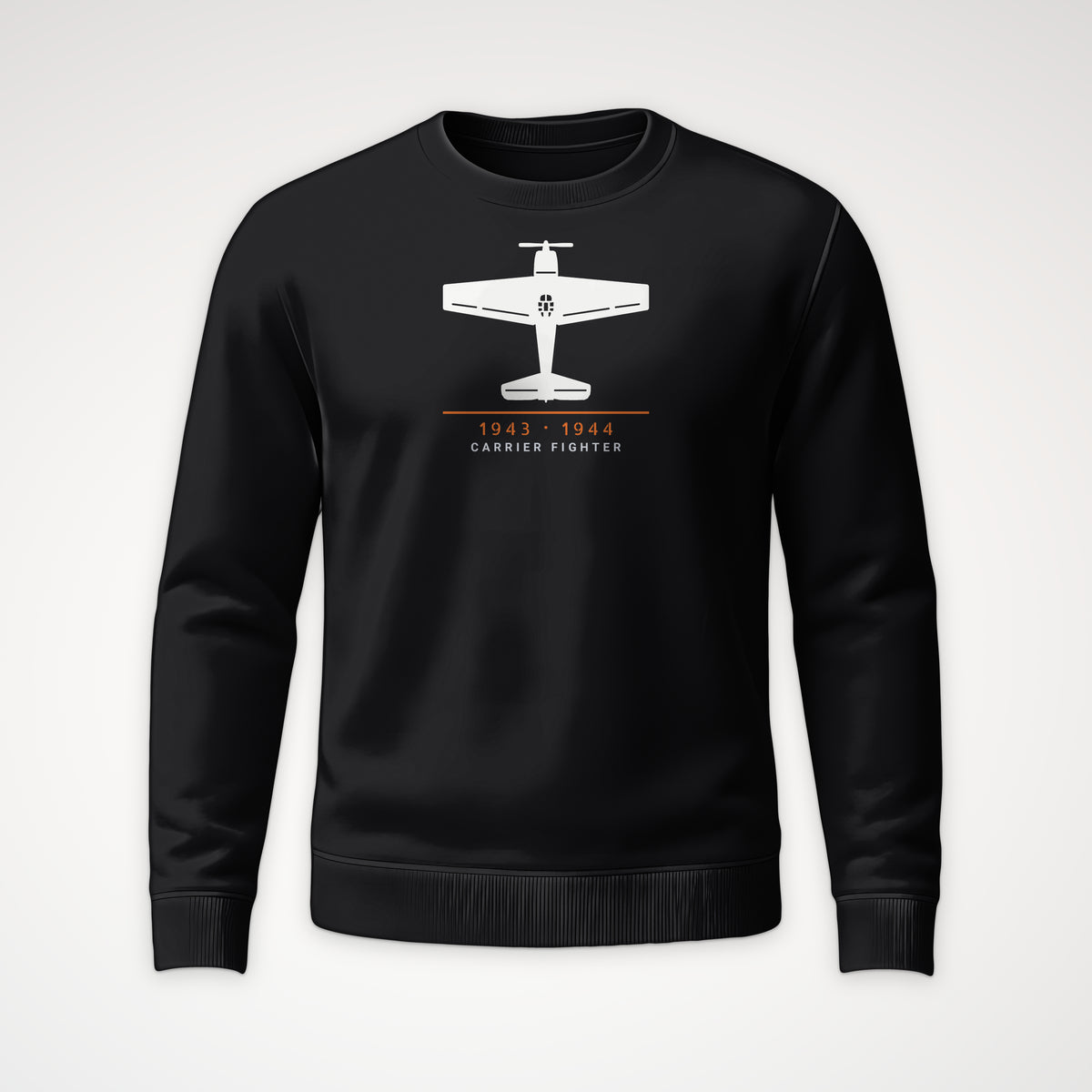 Carrier Fighter 1943–44 Crewneck Sweatshirt in Black