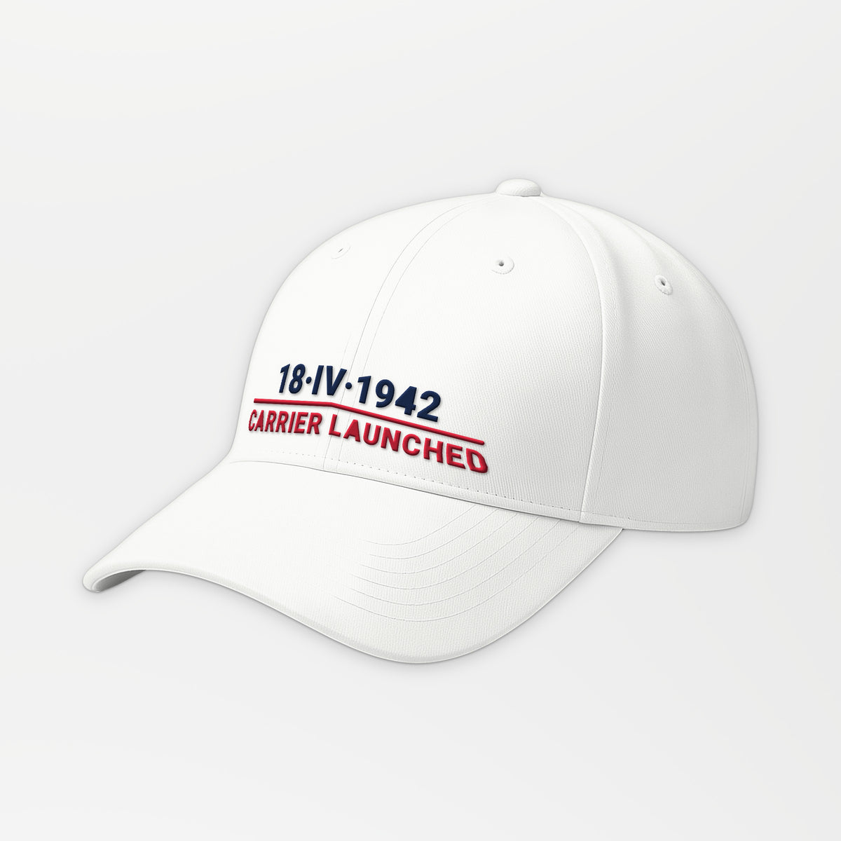 Eighteen April 1942 Carrier-Launched Embroidered Cap in White