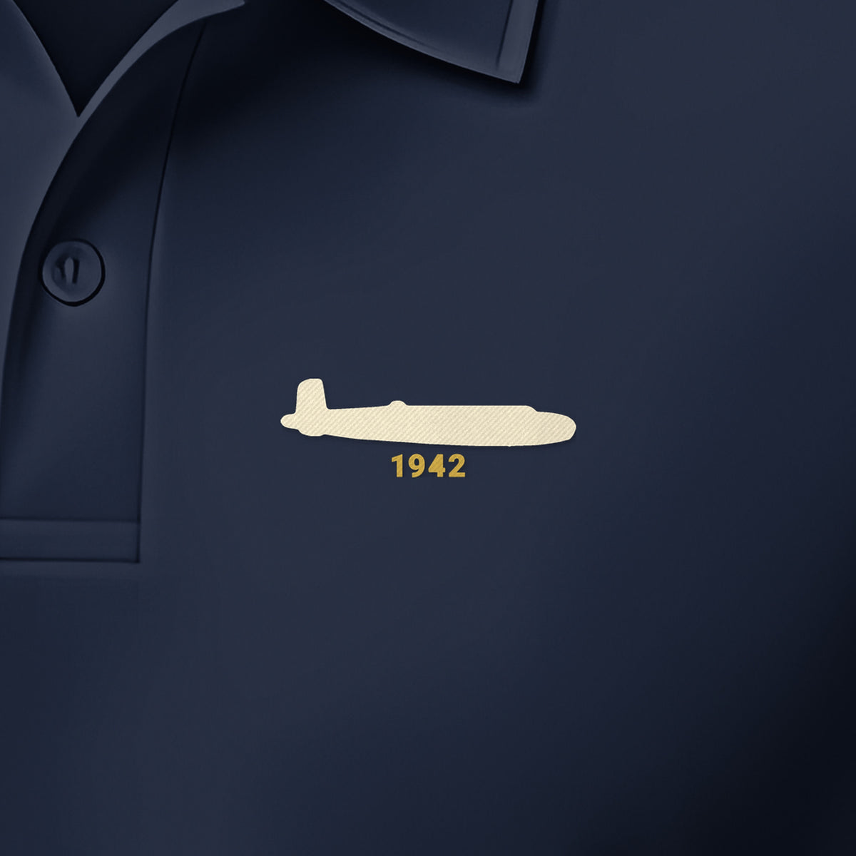 Carrier-Launched Bomber 1942 Polo, left-chest detail